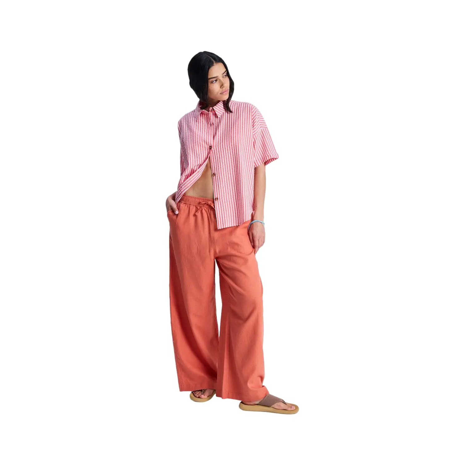 Roxy Women's Orange Trousers Lekeitio Break Mid