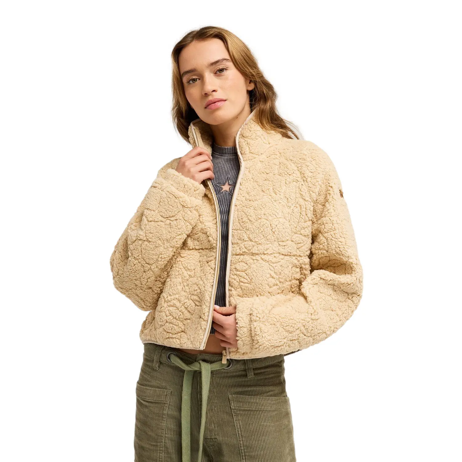 Fleece mit Reißverschluss Damen Roxy Blurry Cloud