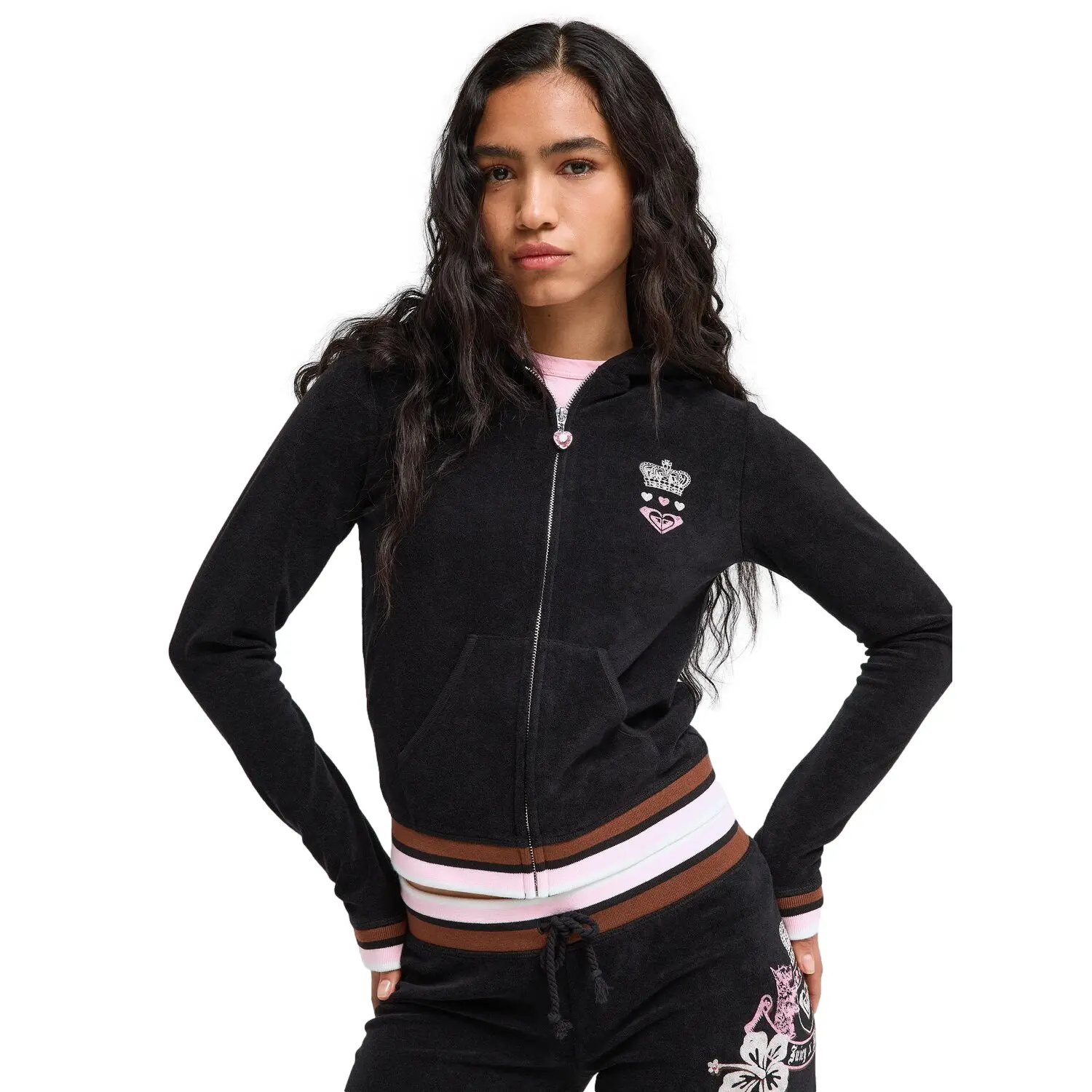 Roxy Women's Noir Hooded Sweatshirt Fitted