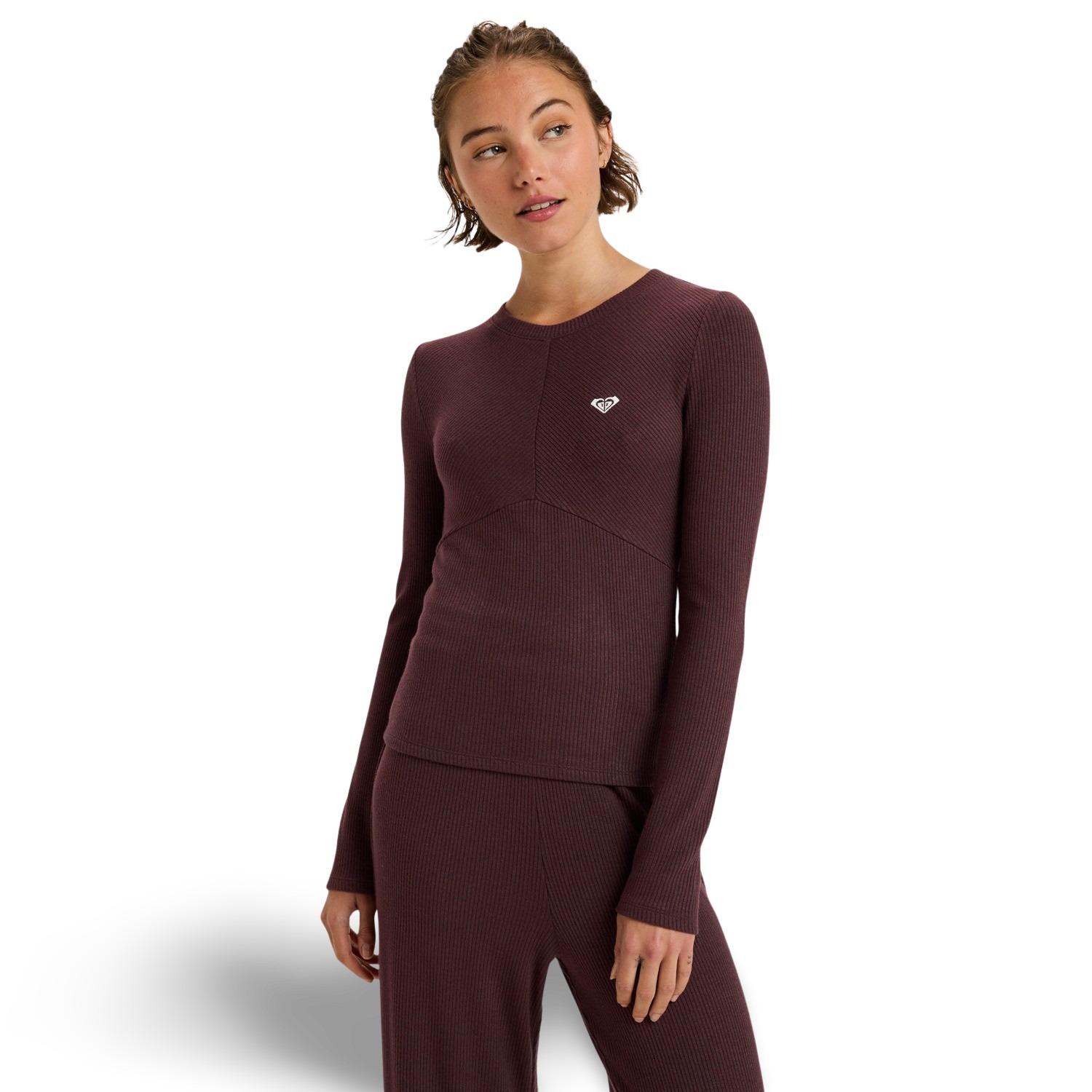 T-Shirt Manches Longues Femme Roxy Rise & Vibe New Rib-image