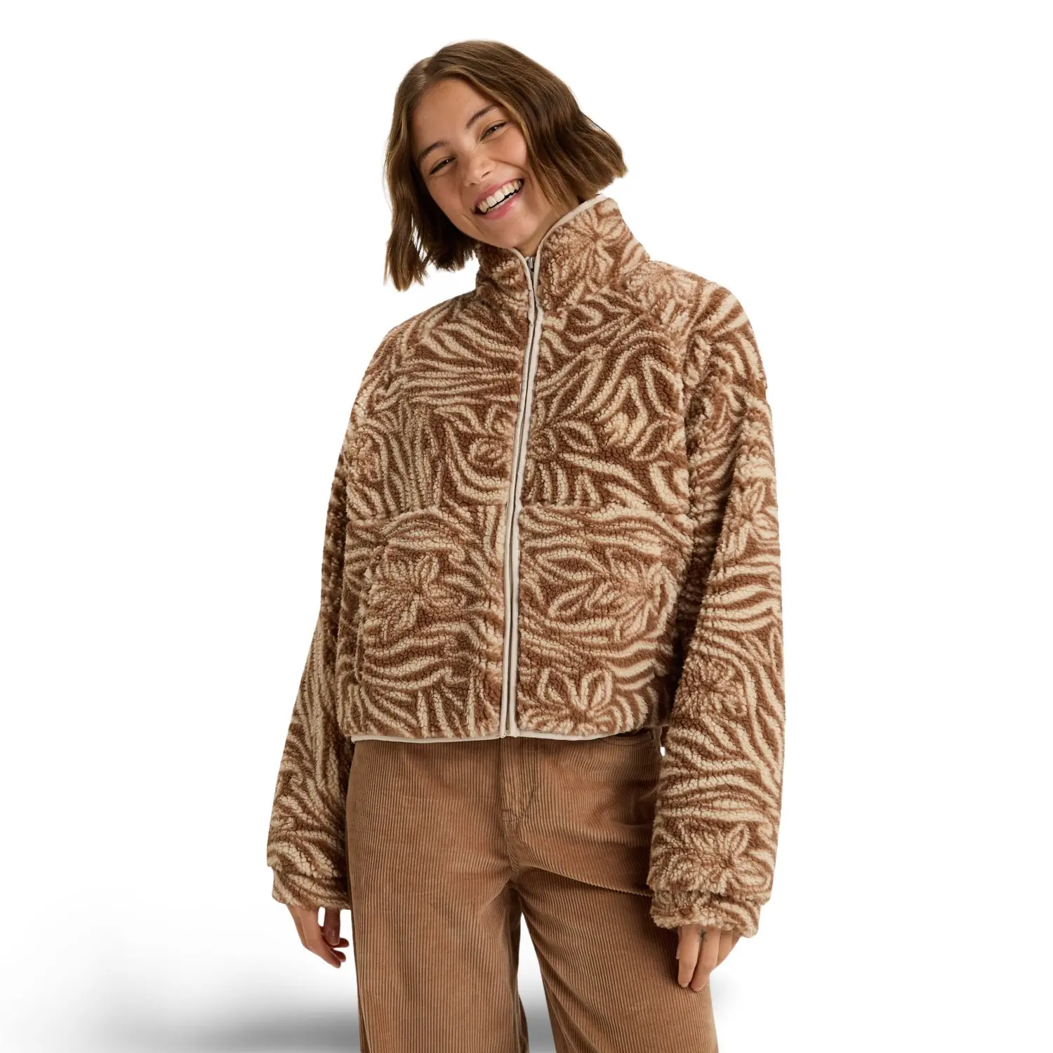 Polaire con zip donna  Blurry Cloud Print