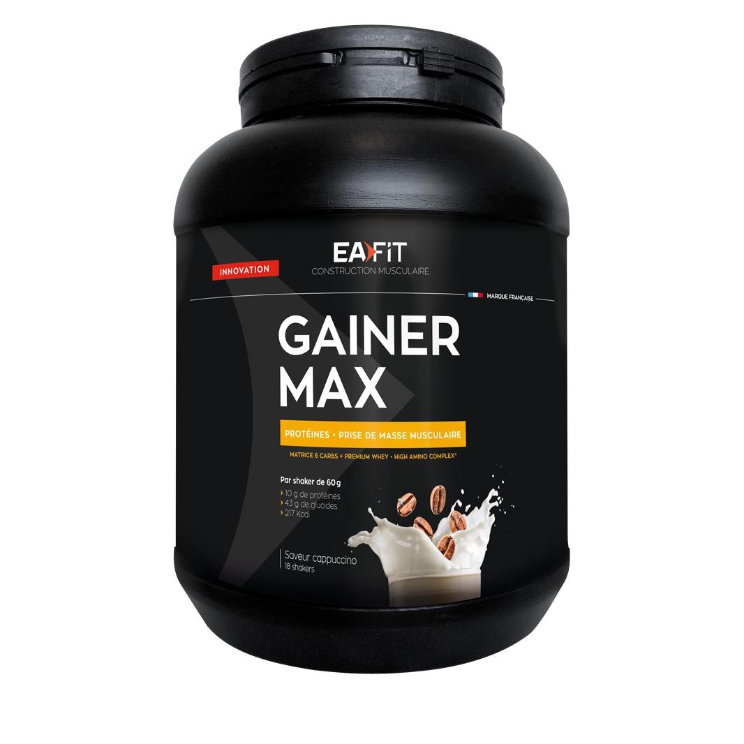 Eafit Gainer Max 1,1 Kg - Gusto Cappuccino - Culturismo - Siero Del Latte + Uovo - Accrescimento Della Massa Muscolare - Apporto Calorico - Vitamine, Sali Minerali - 18 Porzioni-image