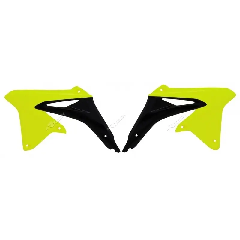 OuÃ¯es de radiateur RTech jaunes fluo et noires pour Suzuki RM-Z 450 0