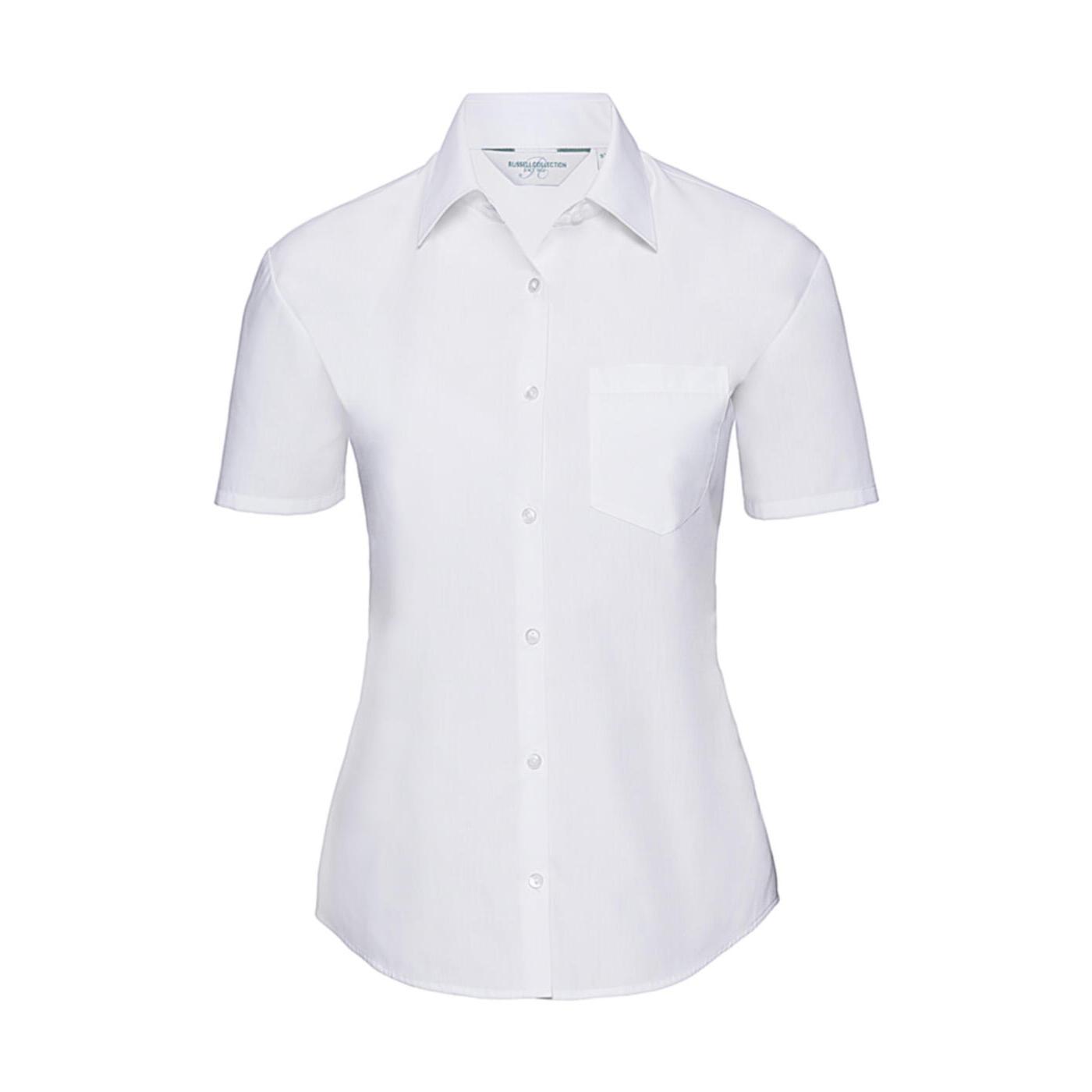 Camicia a maniche corte in popeline donna