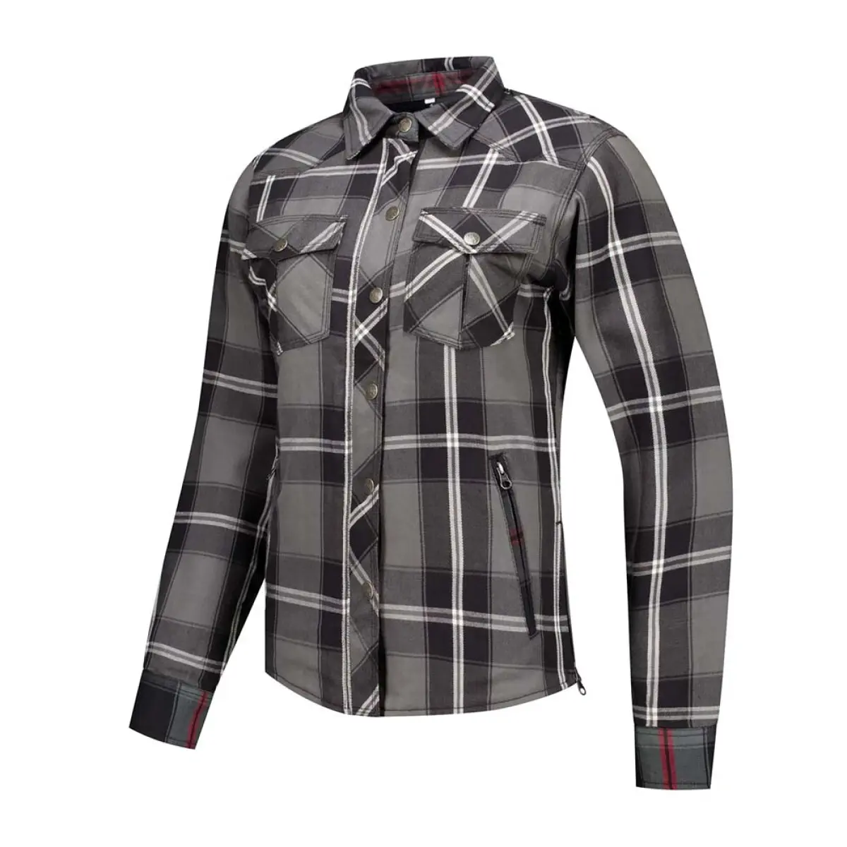 Karierte Motorradbluse für Frauen Rusty Stitches Jack Liss V2