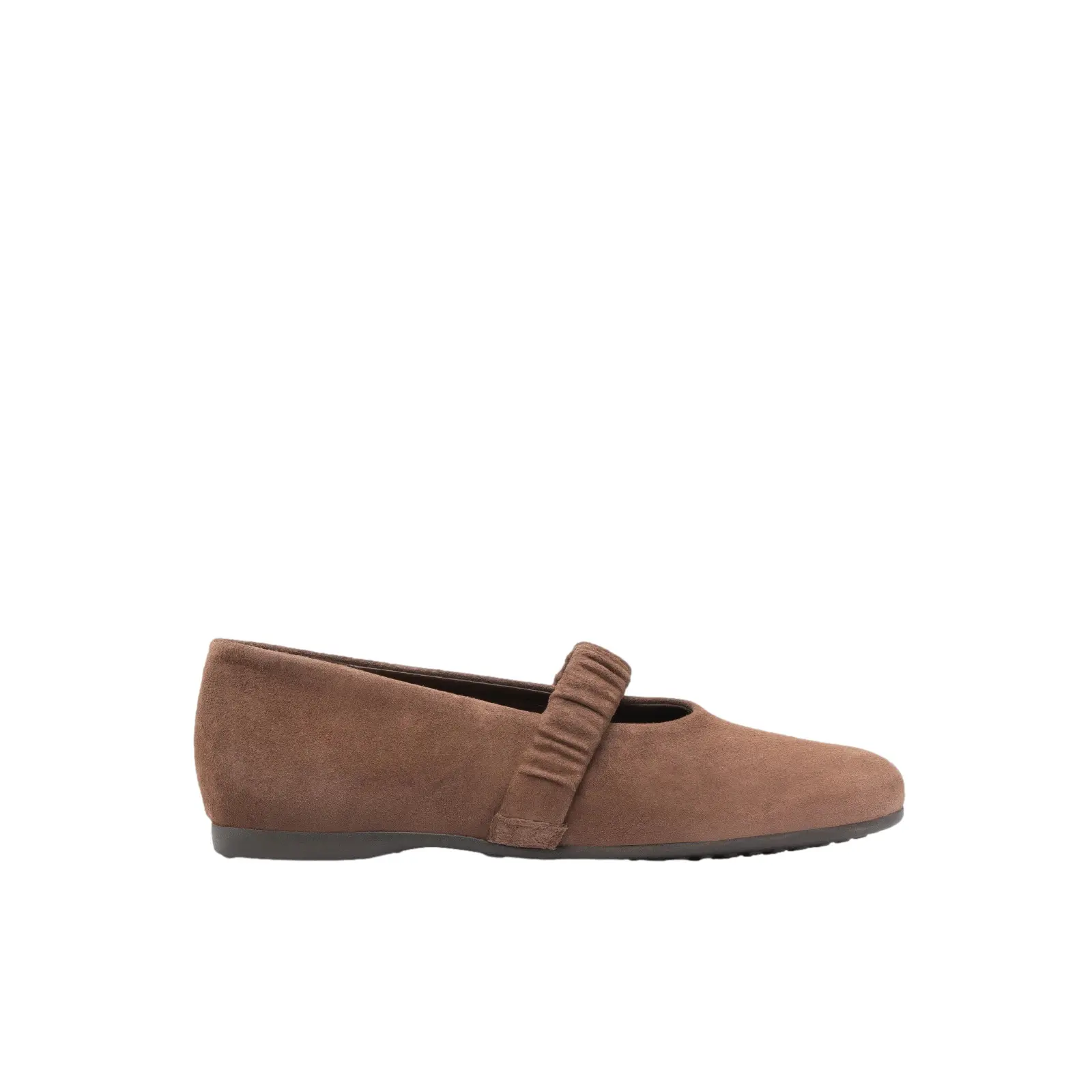 Ballerine con cinturino in camoscio donna
