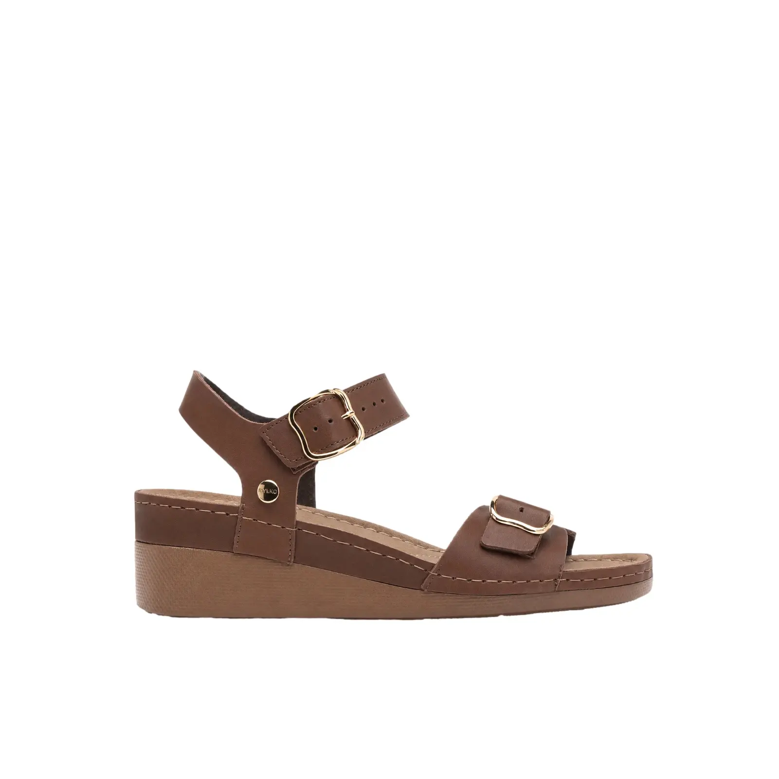 Damenschuhe mit Keilabsatz aus Leder Ryłko