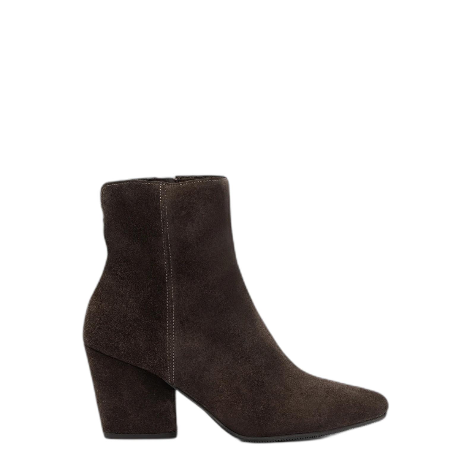 5905032744968 - Damen Stiefeletten aus Wildleder mit Absatz Ryłko 5905032744968 - Damen Stiefeletten aus Wildleder mit Absatz Ryłko