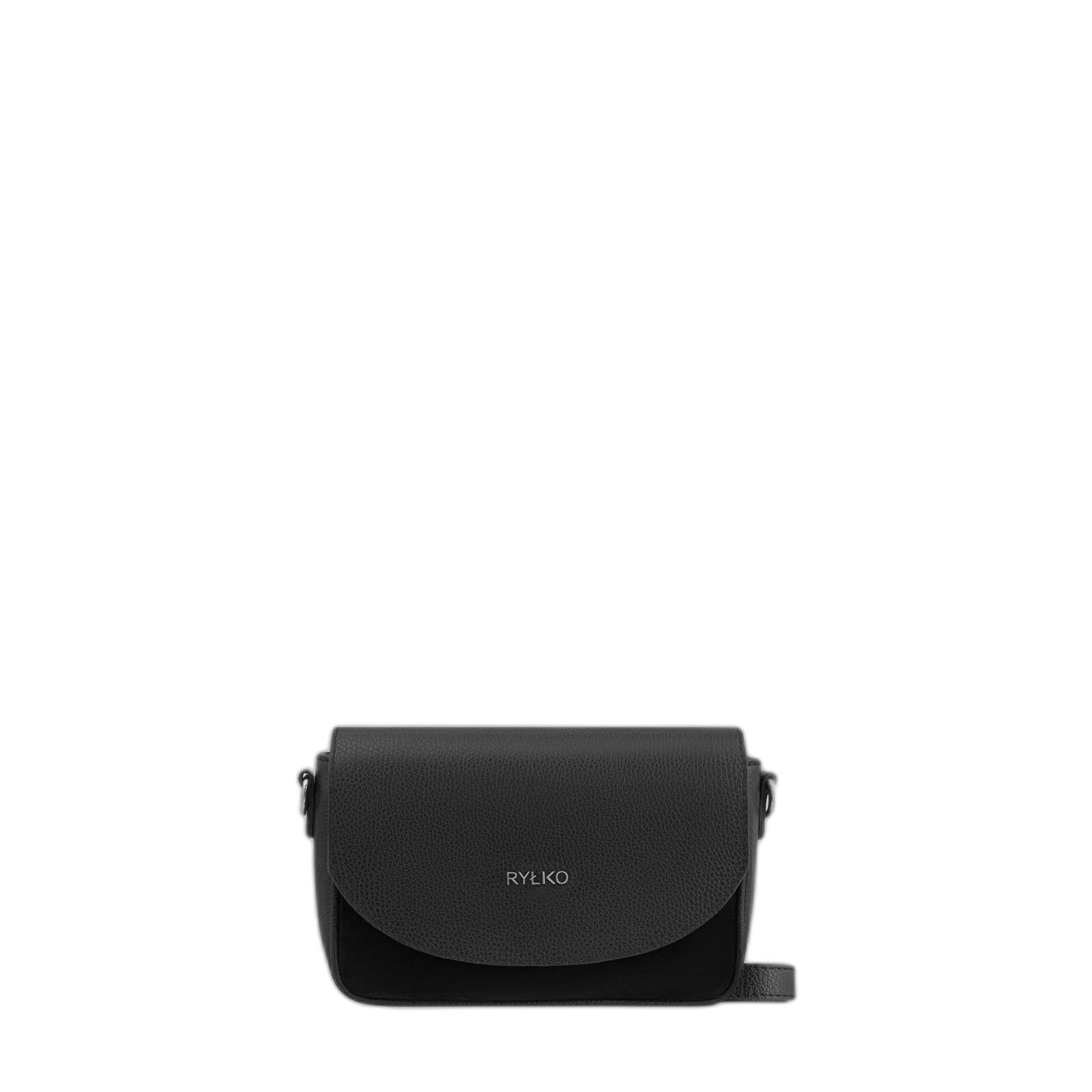 5905032709424 - Klassische Schultertasche aus Leder und Wildleder für Damen Ryłko