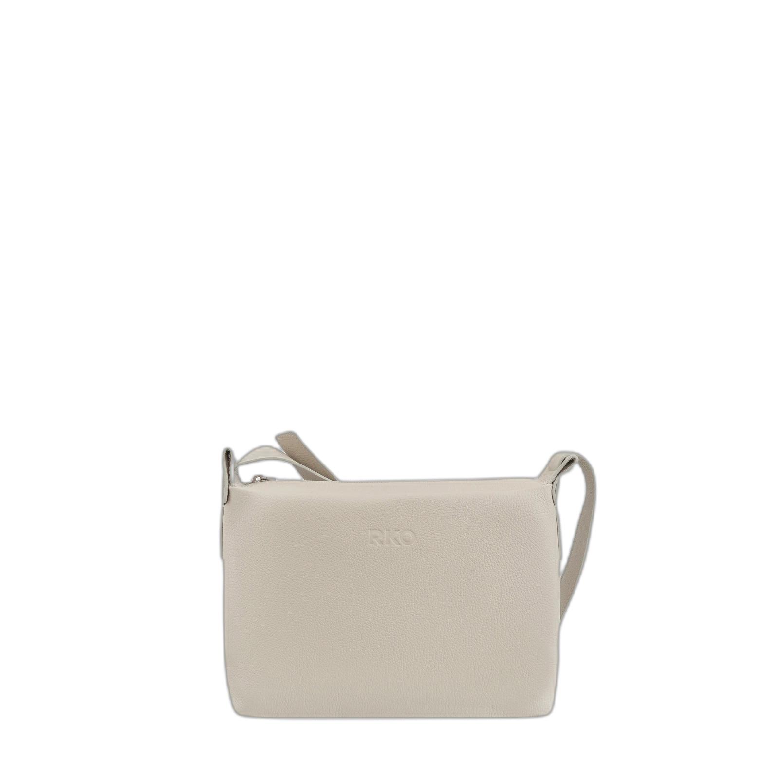 5905032732125 - Cremfarbener Leder-Handtasche für Damen Ryłko