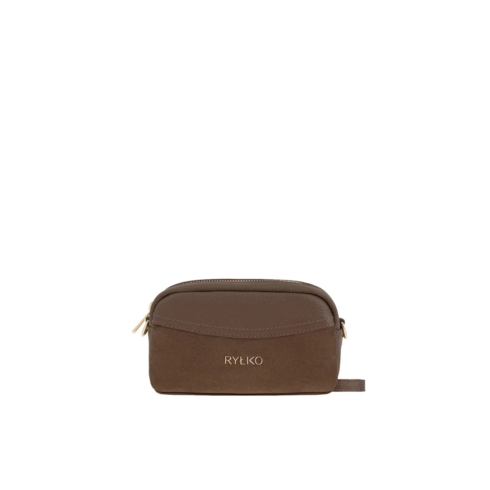 Kleiner Handtasche aus Leder und Wildleder für Damen Ryłko