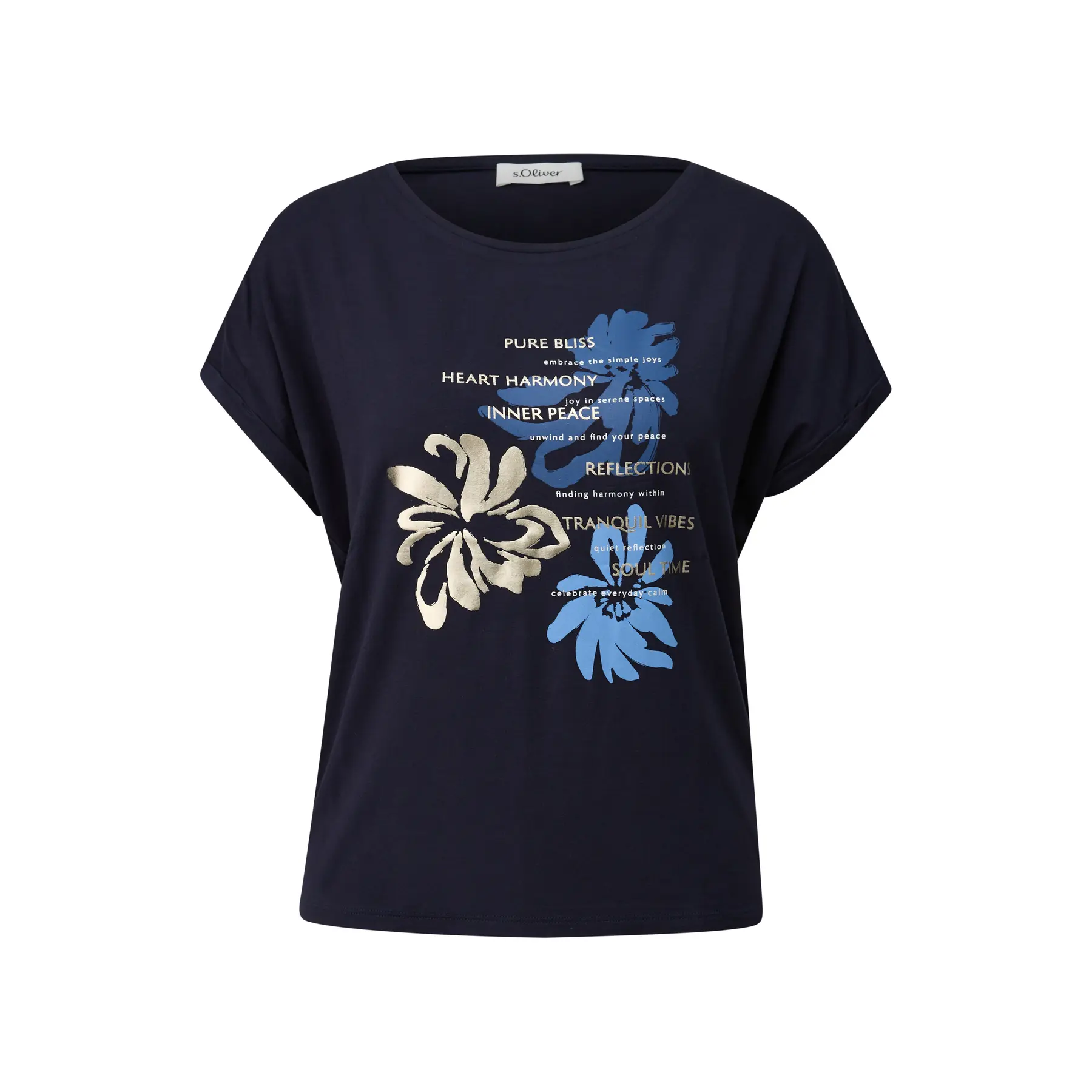 T-Shirt aus Viskose-Mix Relaxed Fit Damen s.Oliver