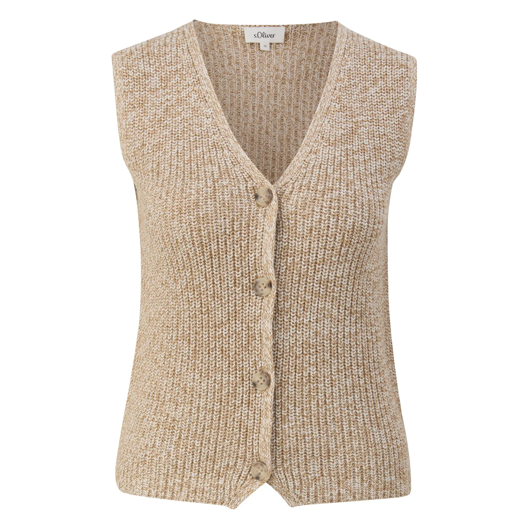 Ärmellose Strickjacke mit Knopfverschluss für Damen s.Oliver