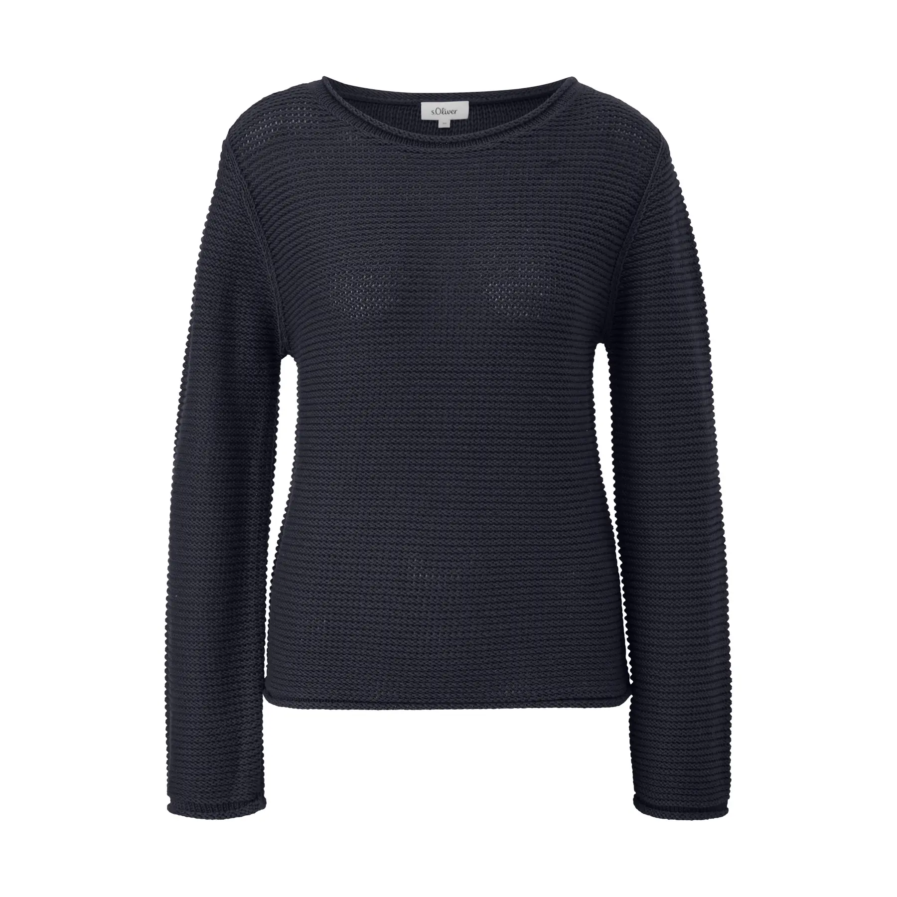 Lockere Strickpulli mit umgeschlagenem Ausschnitt für Damen s.Oliver