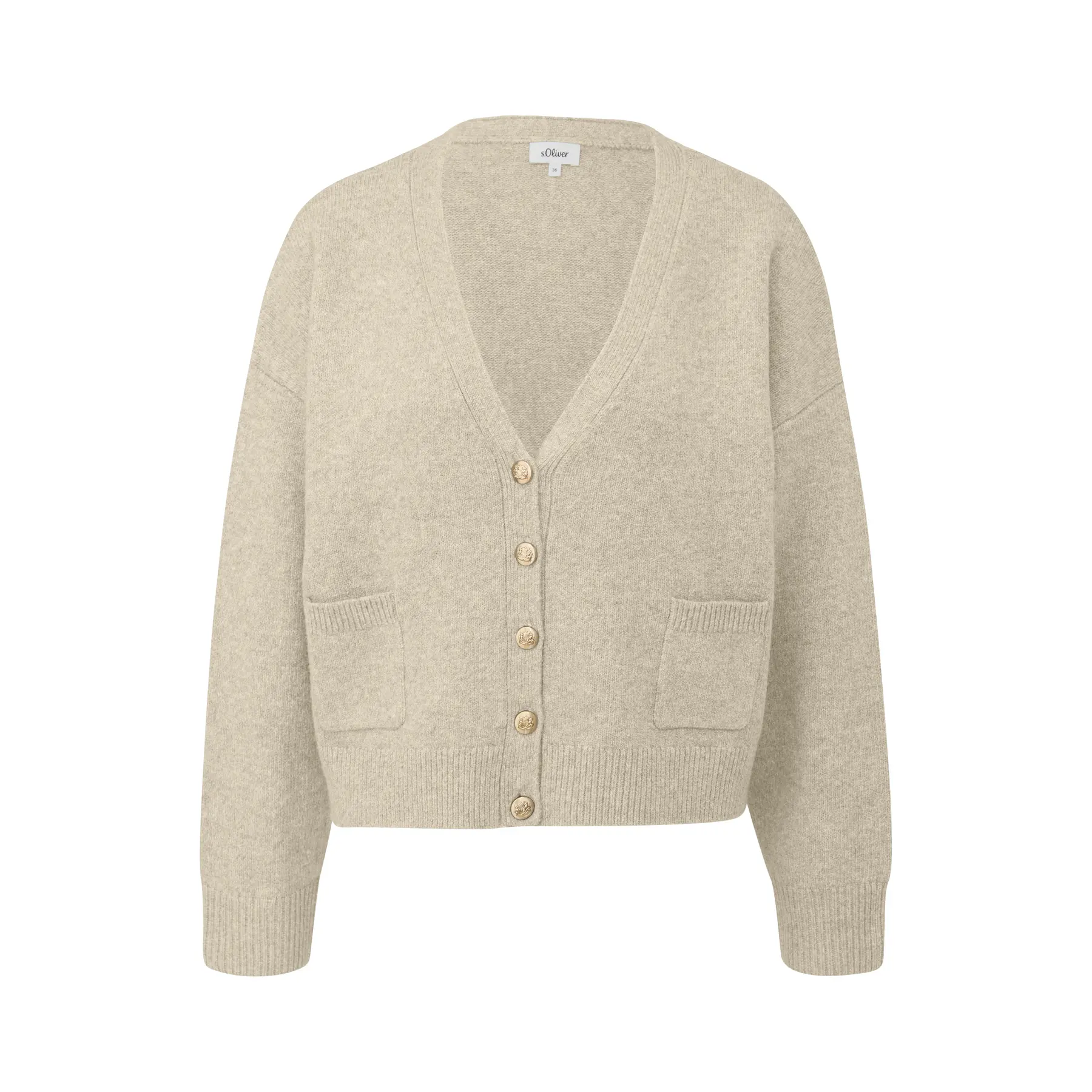 Damen Cardigan mit goldenen Knöpfen und aufgesetzten Taschen s.Oliver