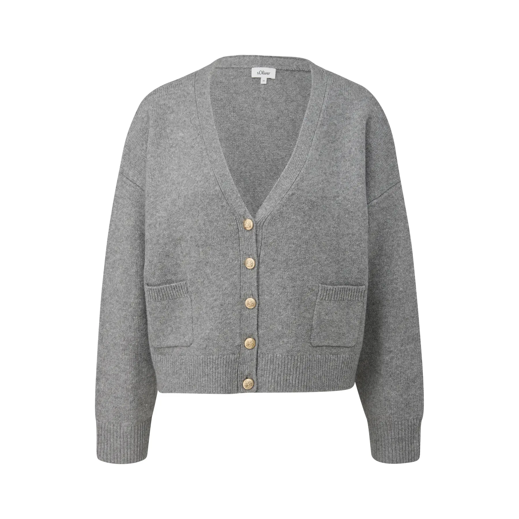 Damen Cardigan mit goldenen Knöpfen und aufgesetzten Taschen s.Oliver