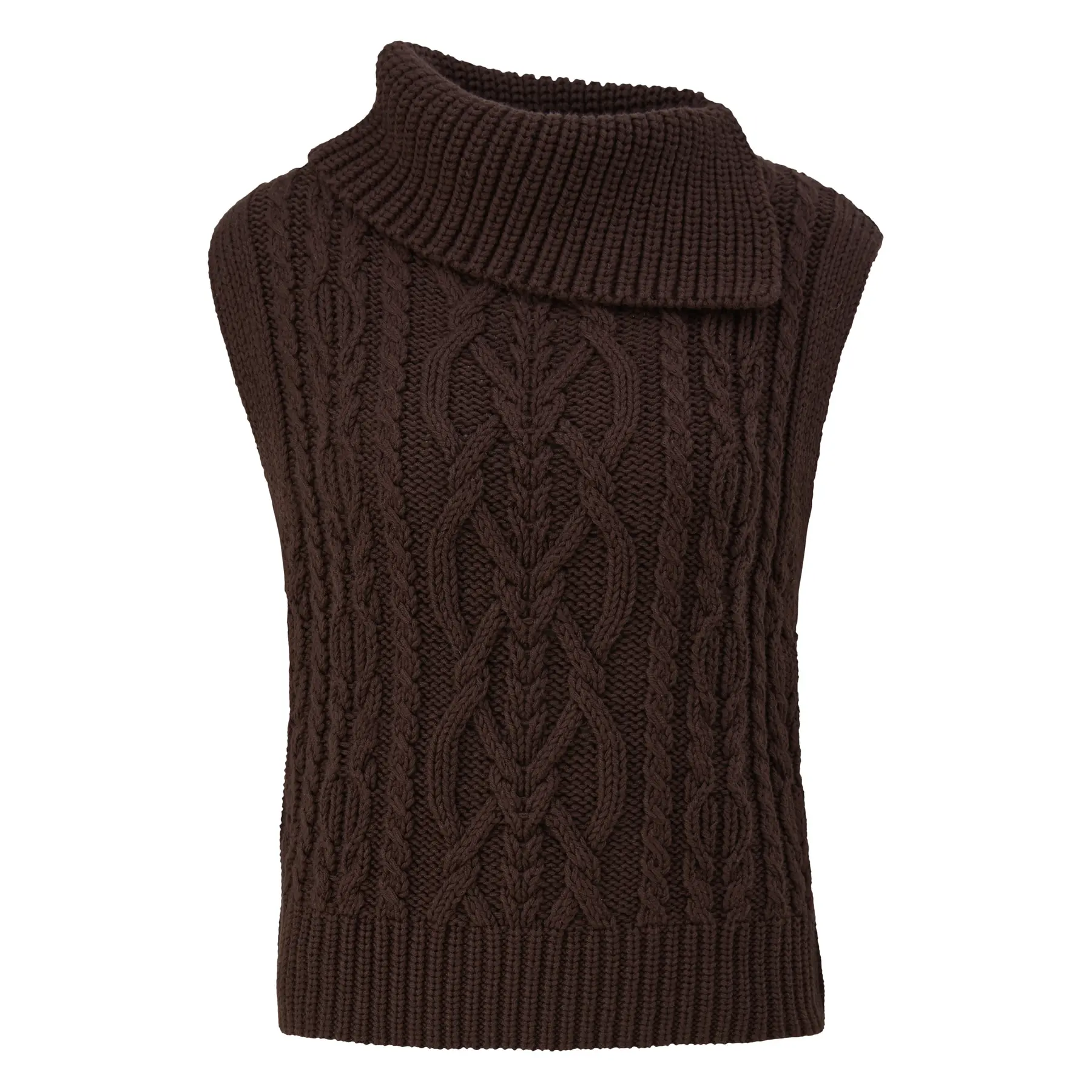 Ärmelloser Strickpullover mit Zopfmuster für Damen s.Oliver