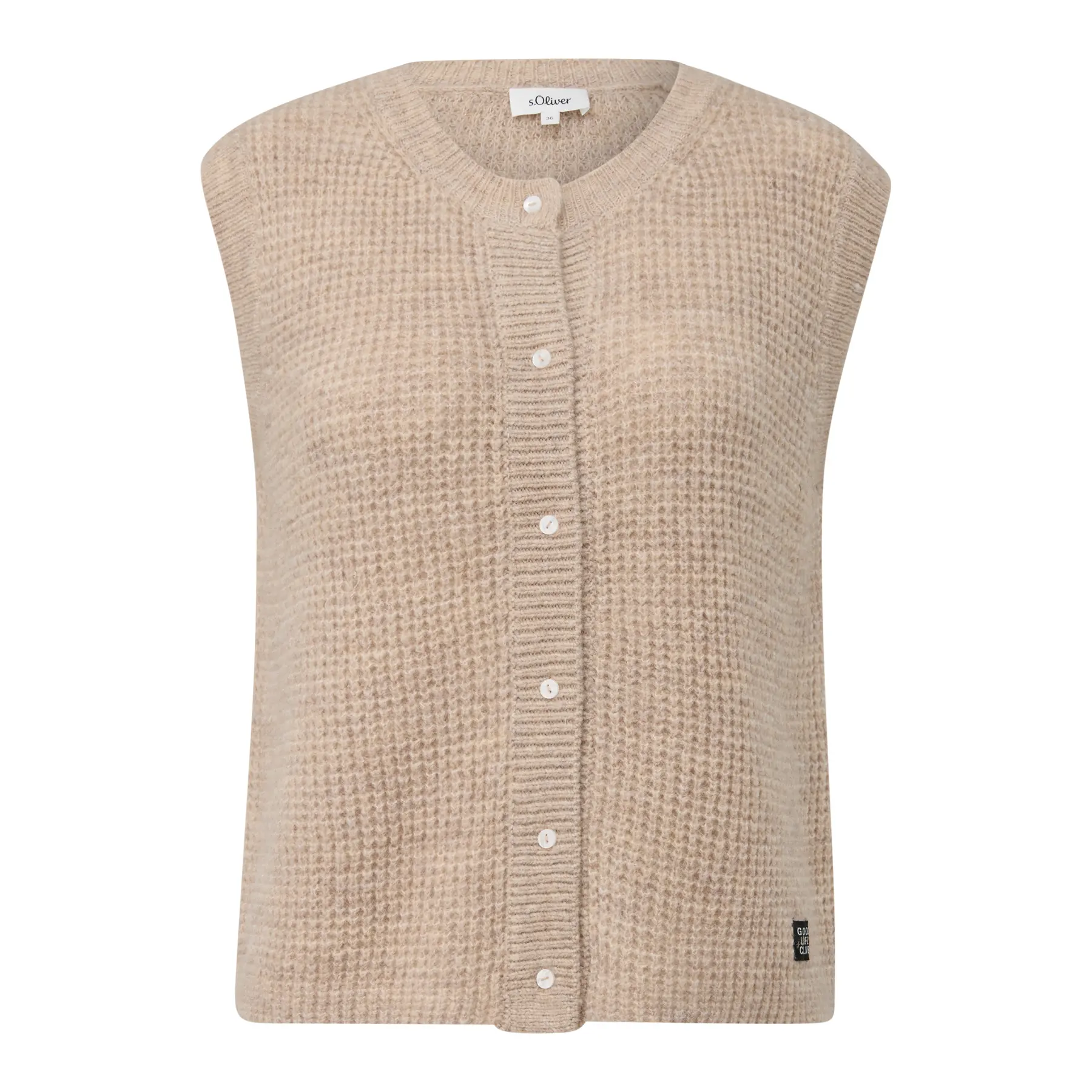 Ärmellose Strickjacke aus Mischalpaka für Damen s.Oliver
