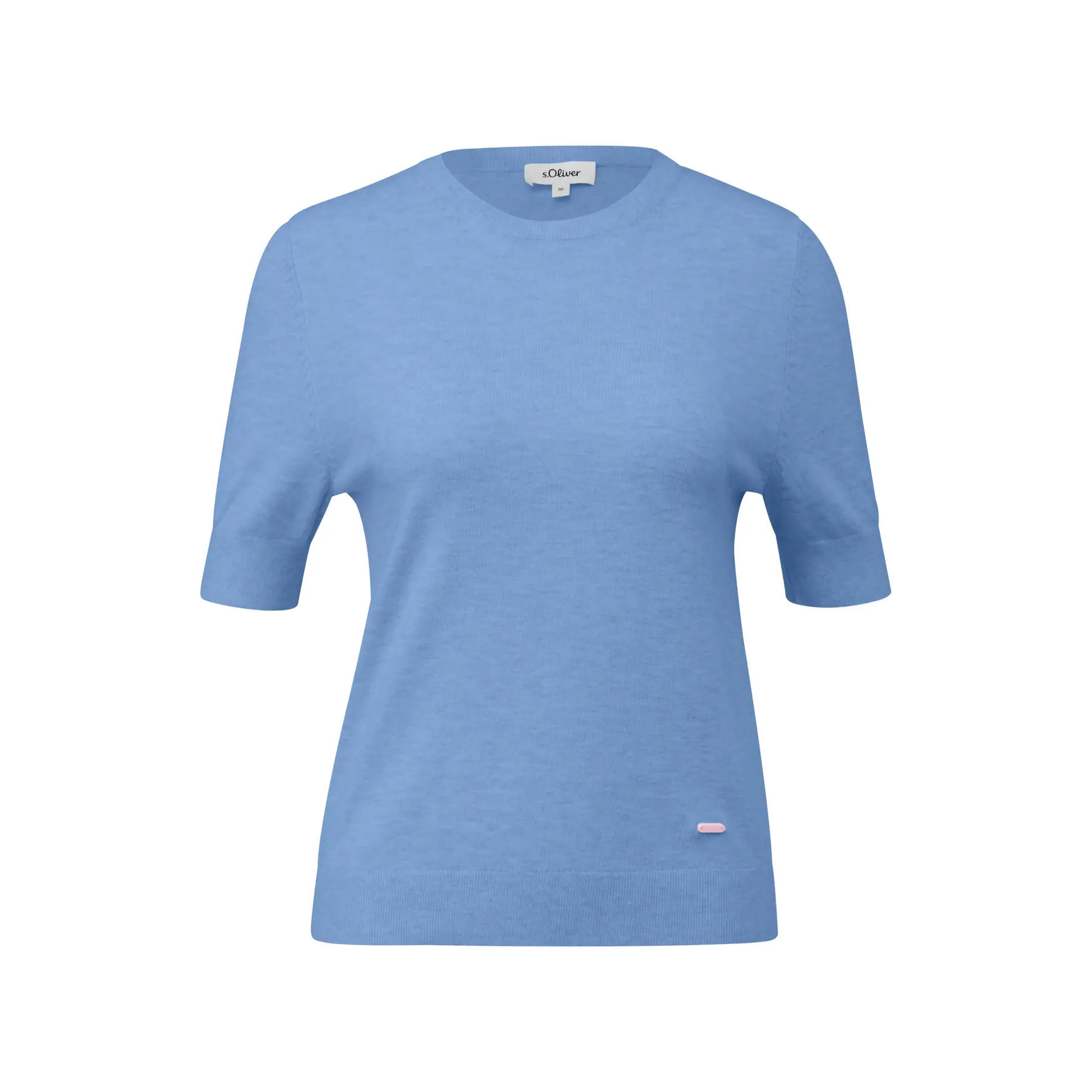 Kurzärmliger Strickpullover mit Rippbündchen für Damen s.Oliver