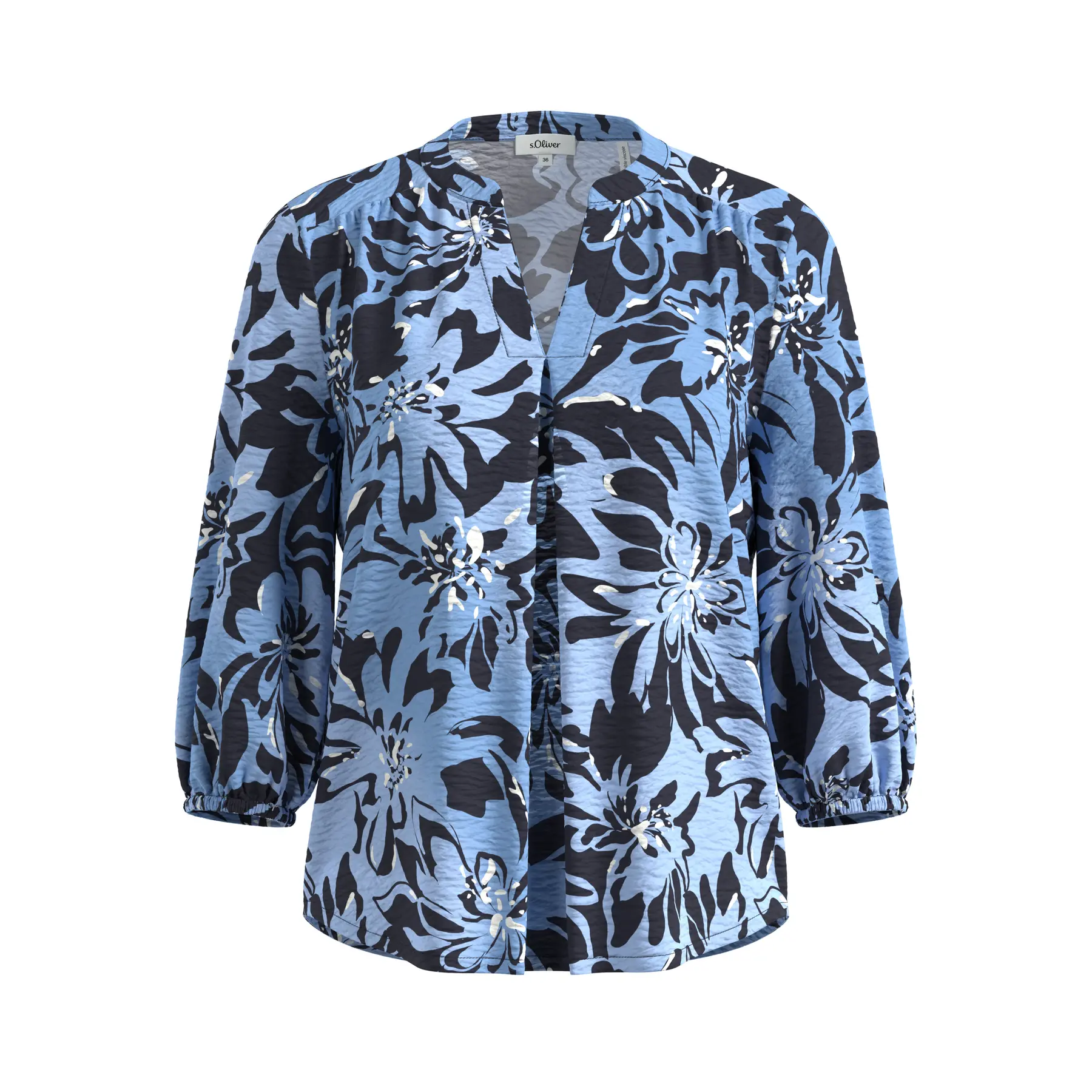 Strukturierte Bluse aus Viskose-Mix mit Raffungen Damen s.Oliver