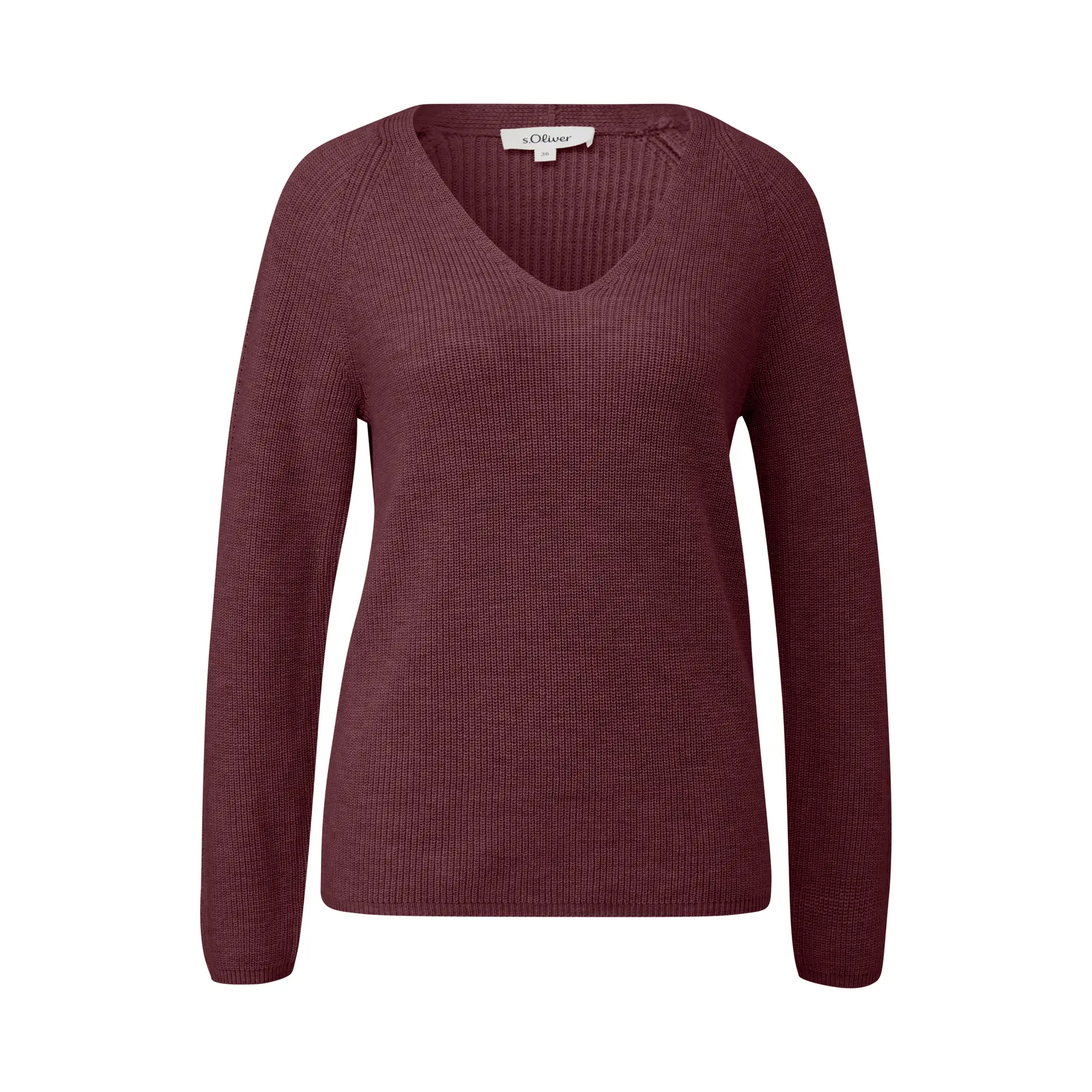 Pull aus Baumwollmischung mit V-Ausschnitt Damen s.Oliver
