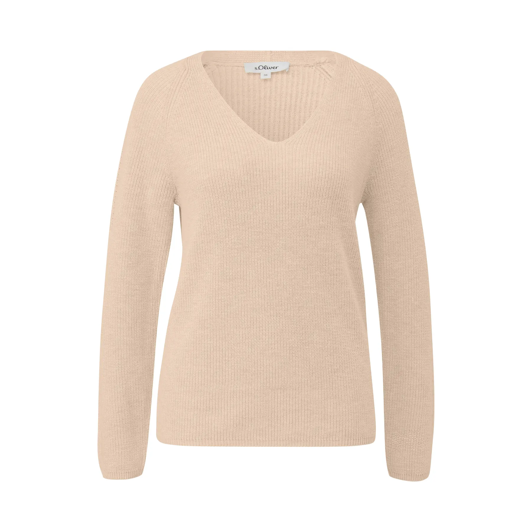Pull aus Baumwollmischung mit V-Ausschnitt Damen s.Oliver