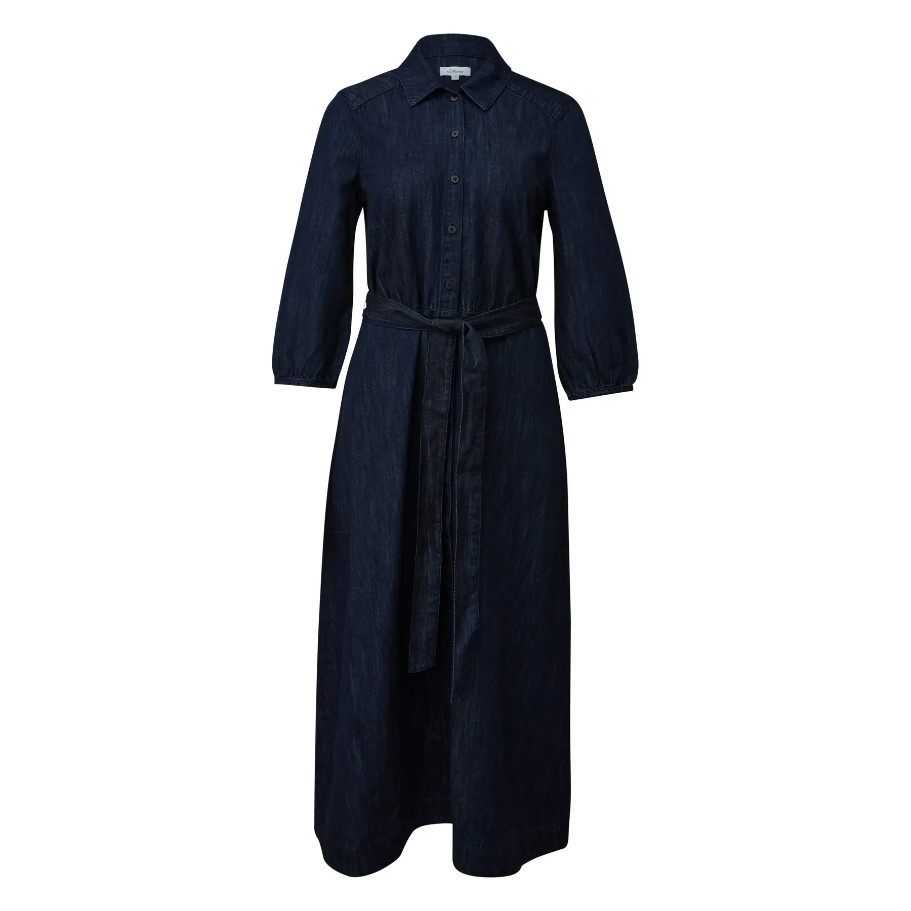 Damen Freizeit-Jeanskleid mit 3/4-Ärmeln und Knopfleiste s.Oliver