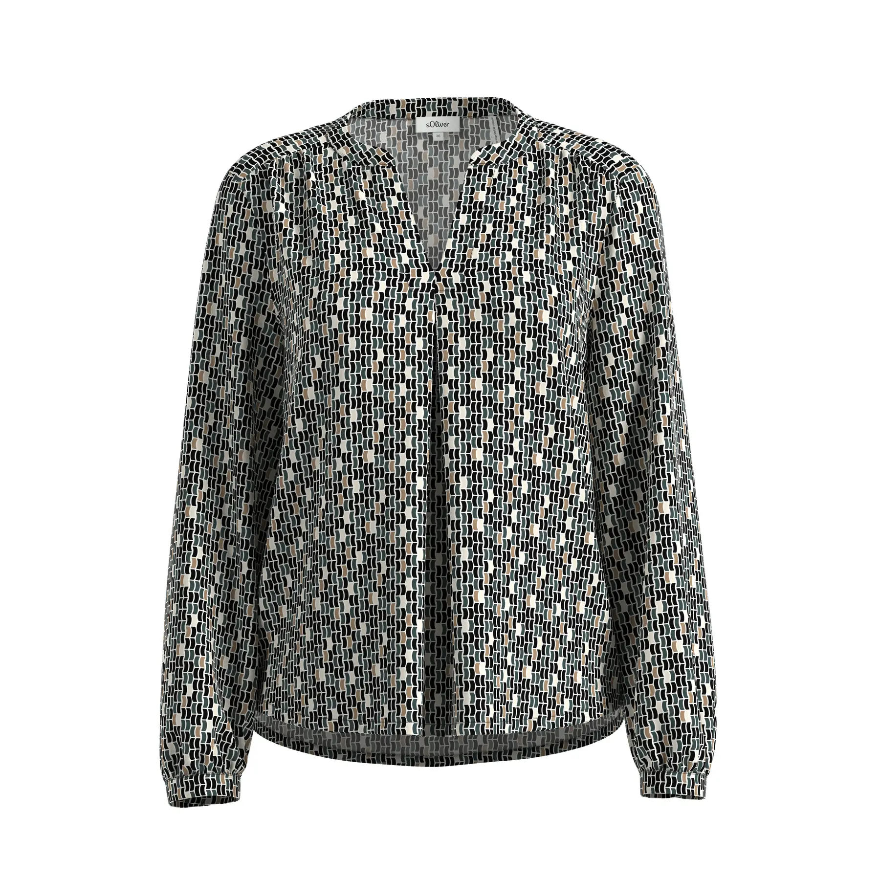 Leichte Bluse Tunika mit Allover-Print für Damen s.Oliver
