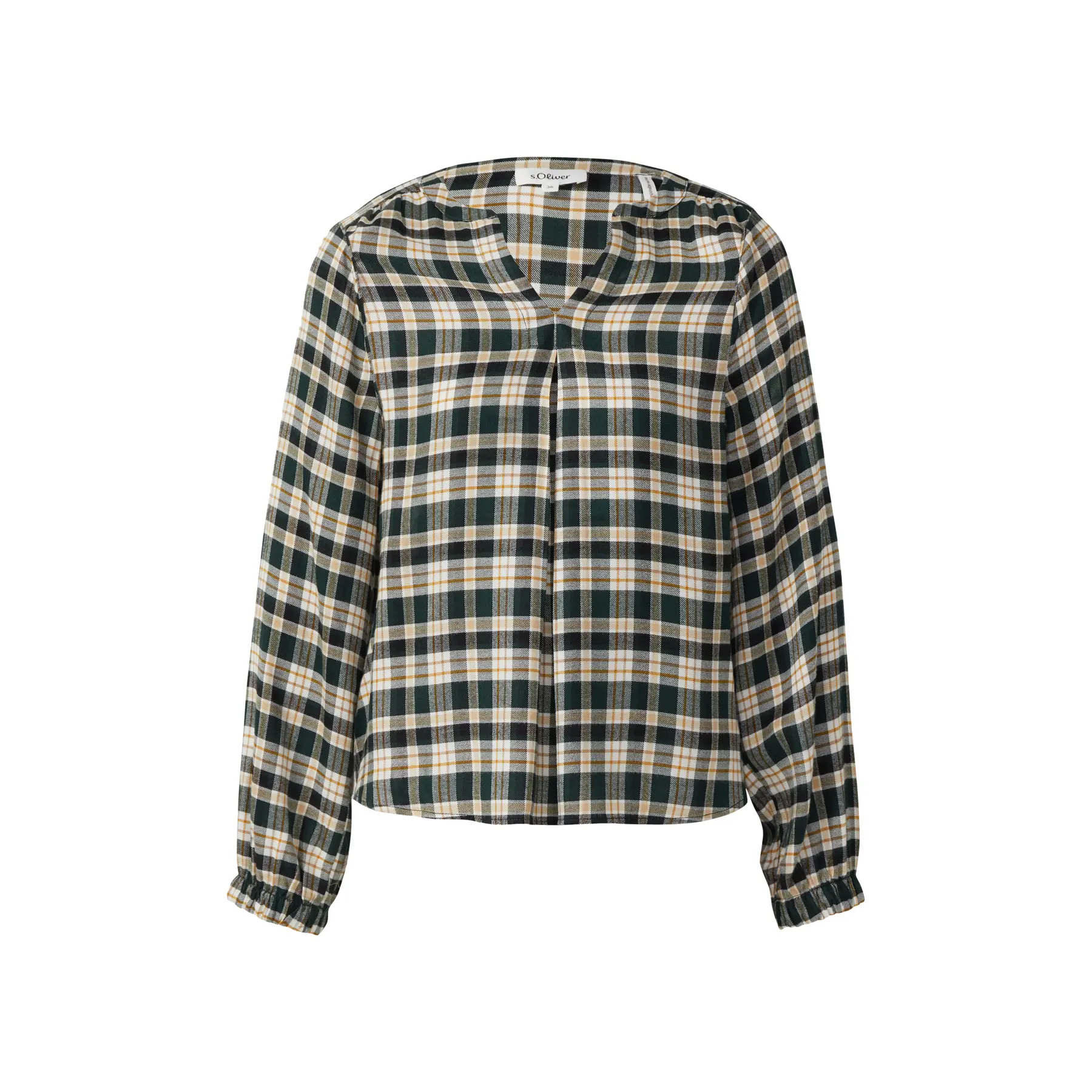 Damen Karo Bluse mit Rüschen s.Oliver