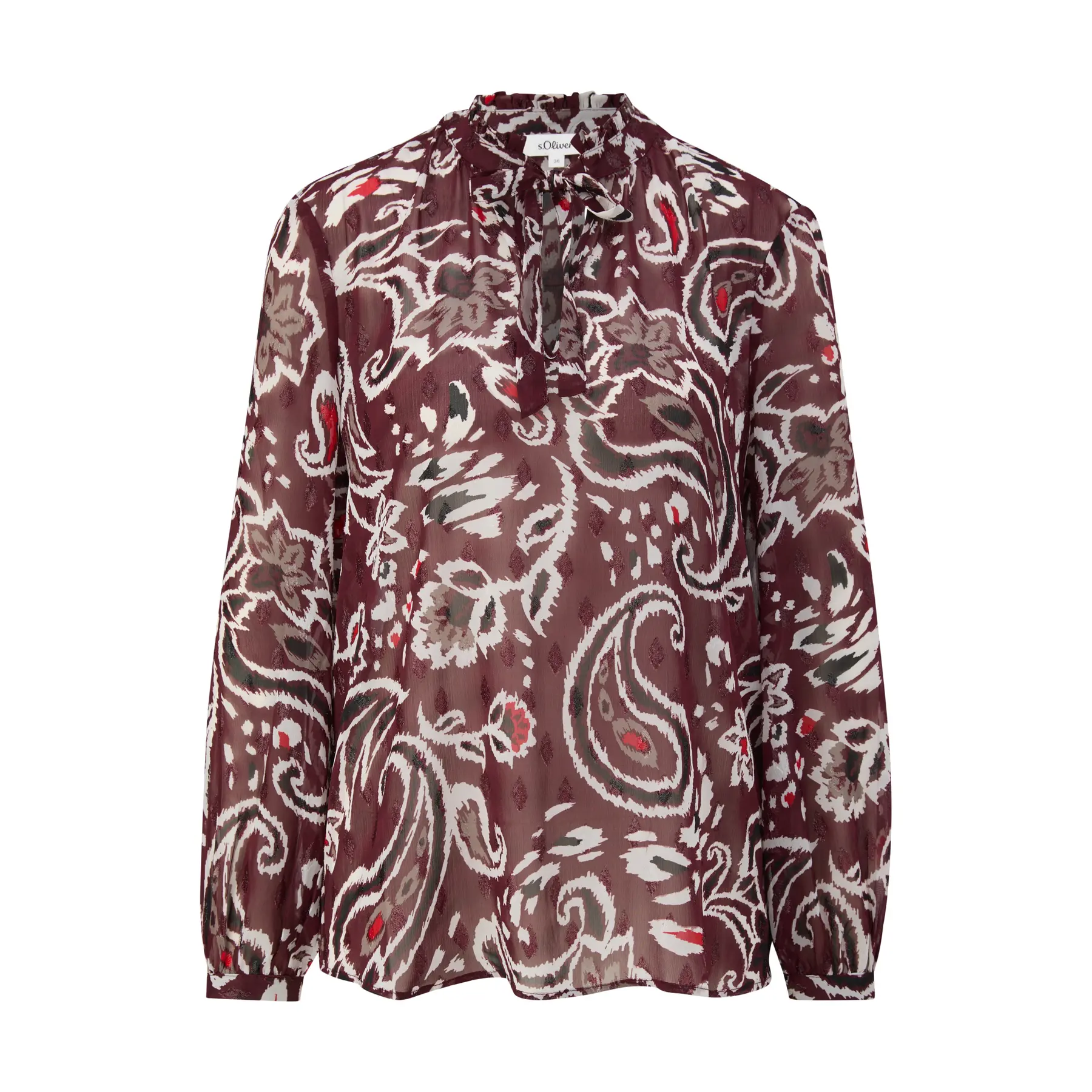 Hemd aus halbtransparentem Chiffon mit Allover-Print für Damen s.Oliver