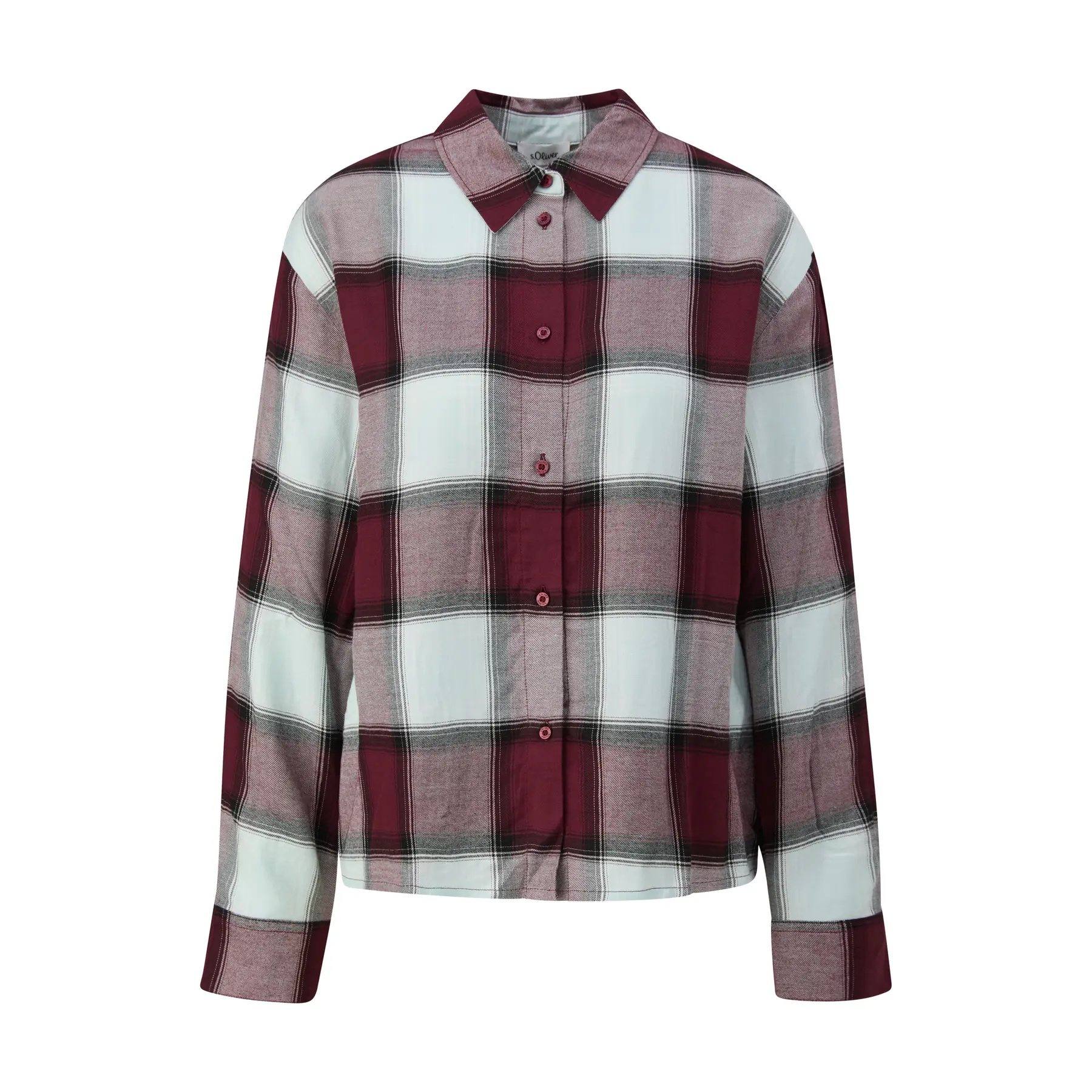 Kariertes Blusenshirt mit Rückenfalten Damen s.Oliver