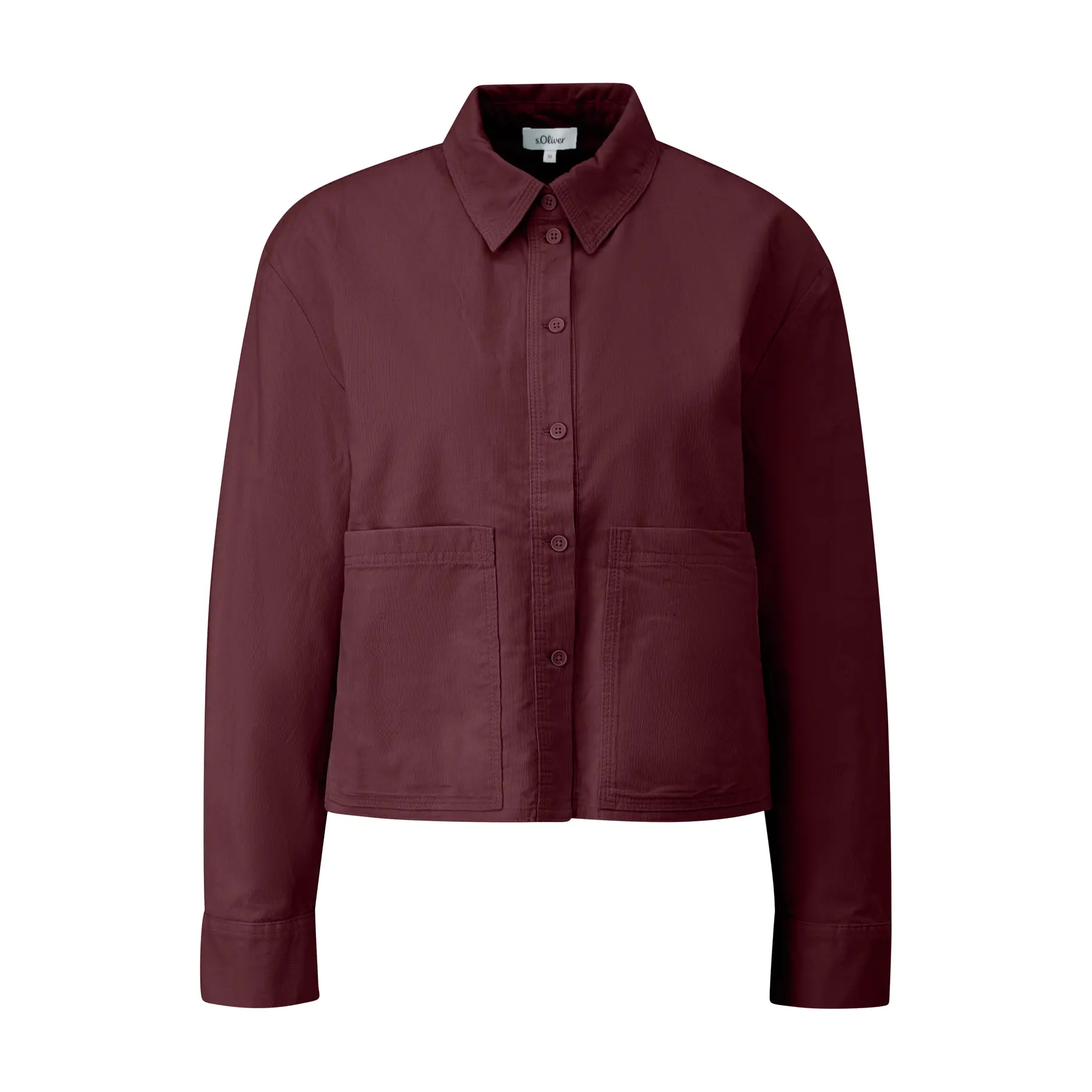 Dünne Cordbluse mit aufgesetzten Taschen für Damen s.Oliver