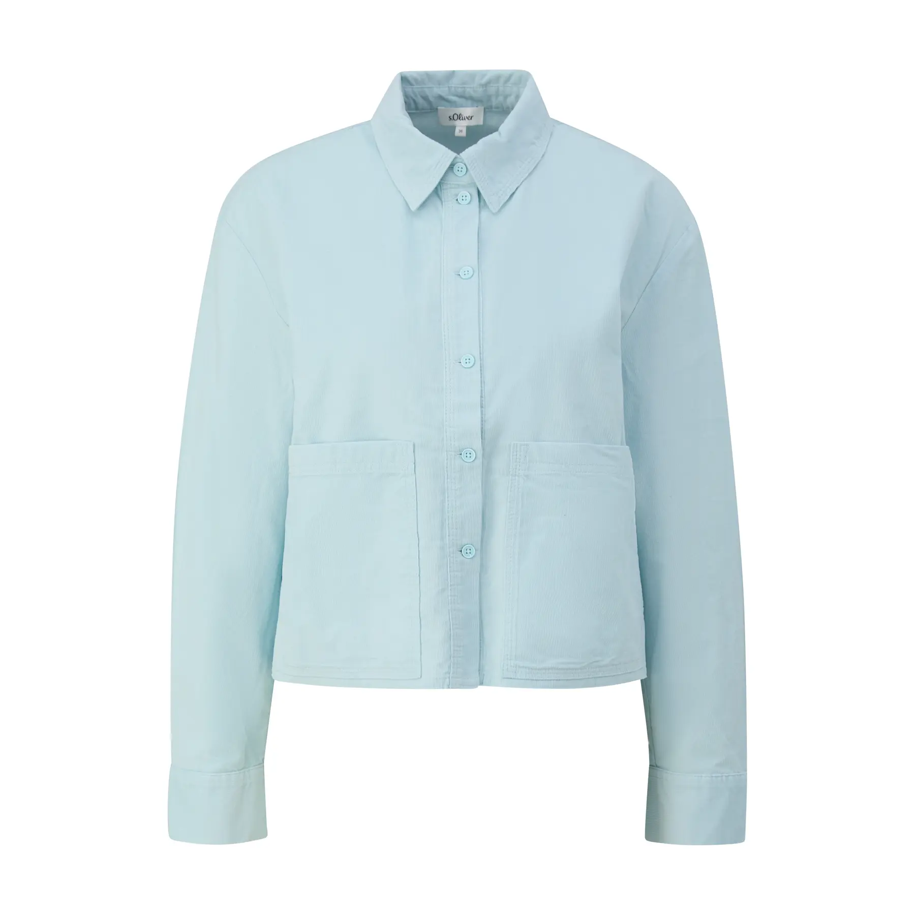 Dünne Cordbluse mit aufgesetzten Taschen für Damen s.Oliver