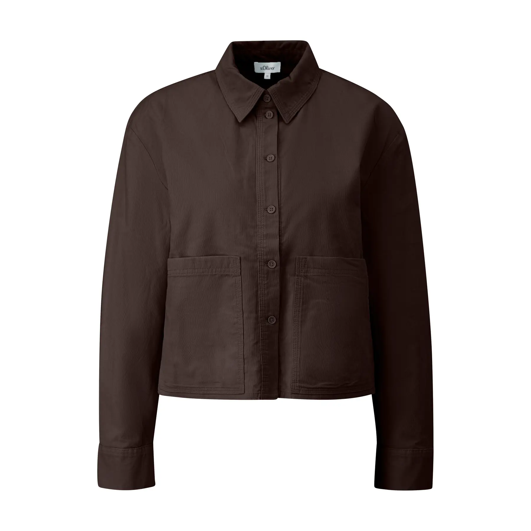 Dünne Cordbluse mit aufgesetzten Taschen für Damen s.Oliver