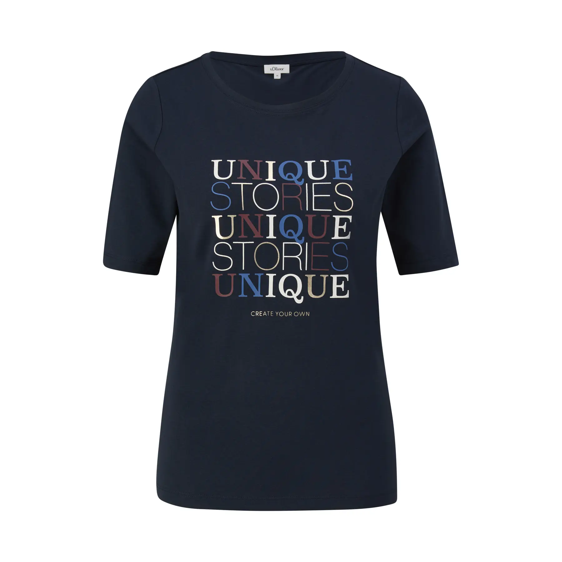 T-Shirt aus Jersey mit Druck vorne für Frauen s.Oliver