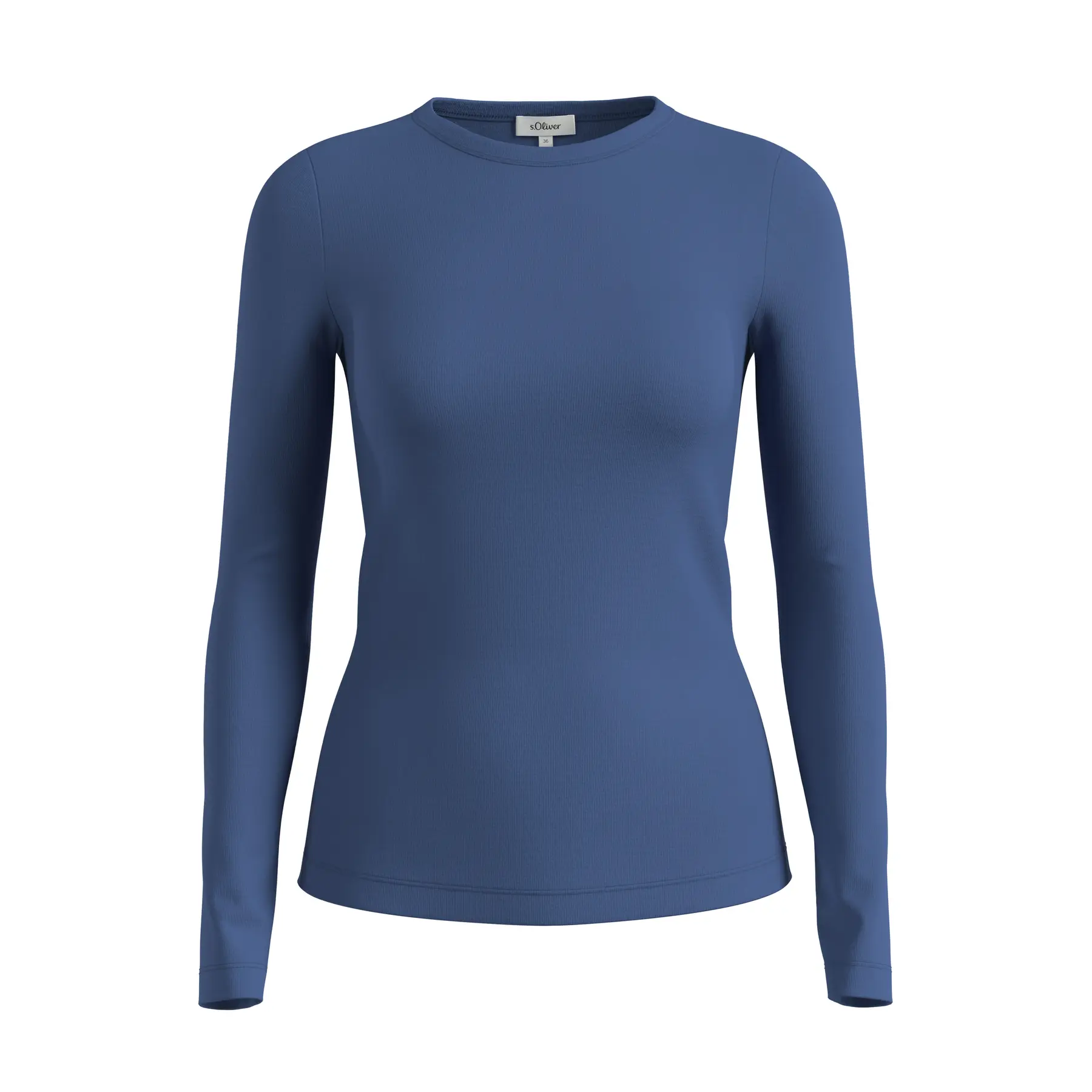 Damen Slim Fit Leicht Elastisches Langarmshirt s.Oliver