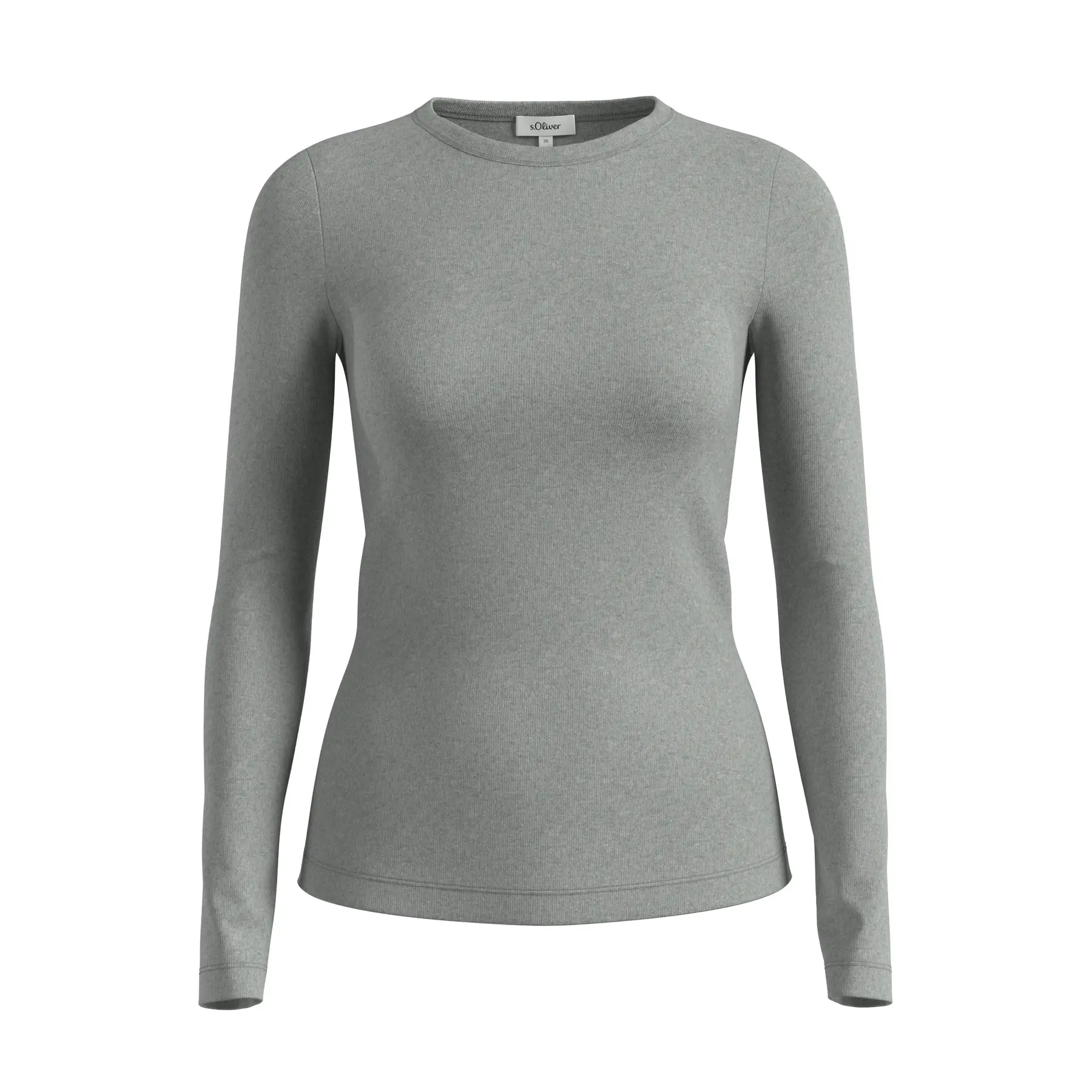 Damen Slim Fit Leicht Elastisches Langarmshirt s.Oliver