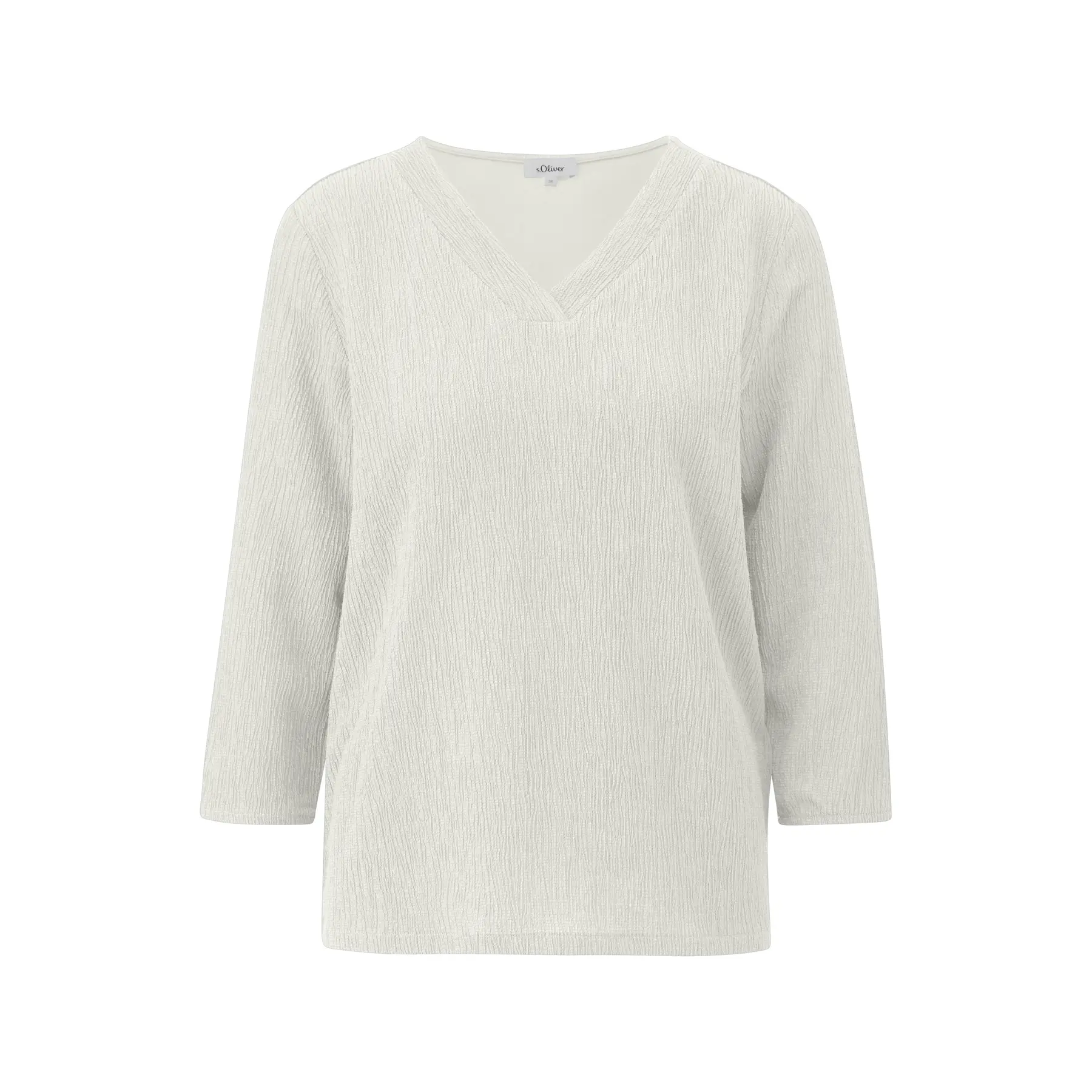 T-Shirt mit V-Ausschnitt und 3/4-Ärmeln Damen s.Oliver