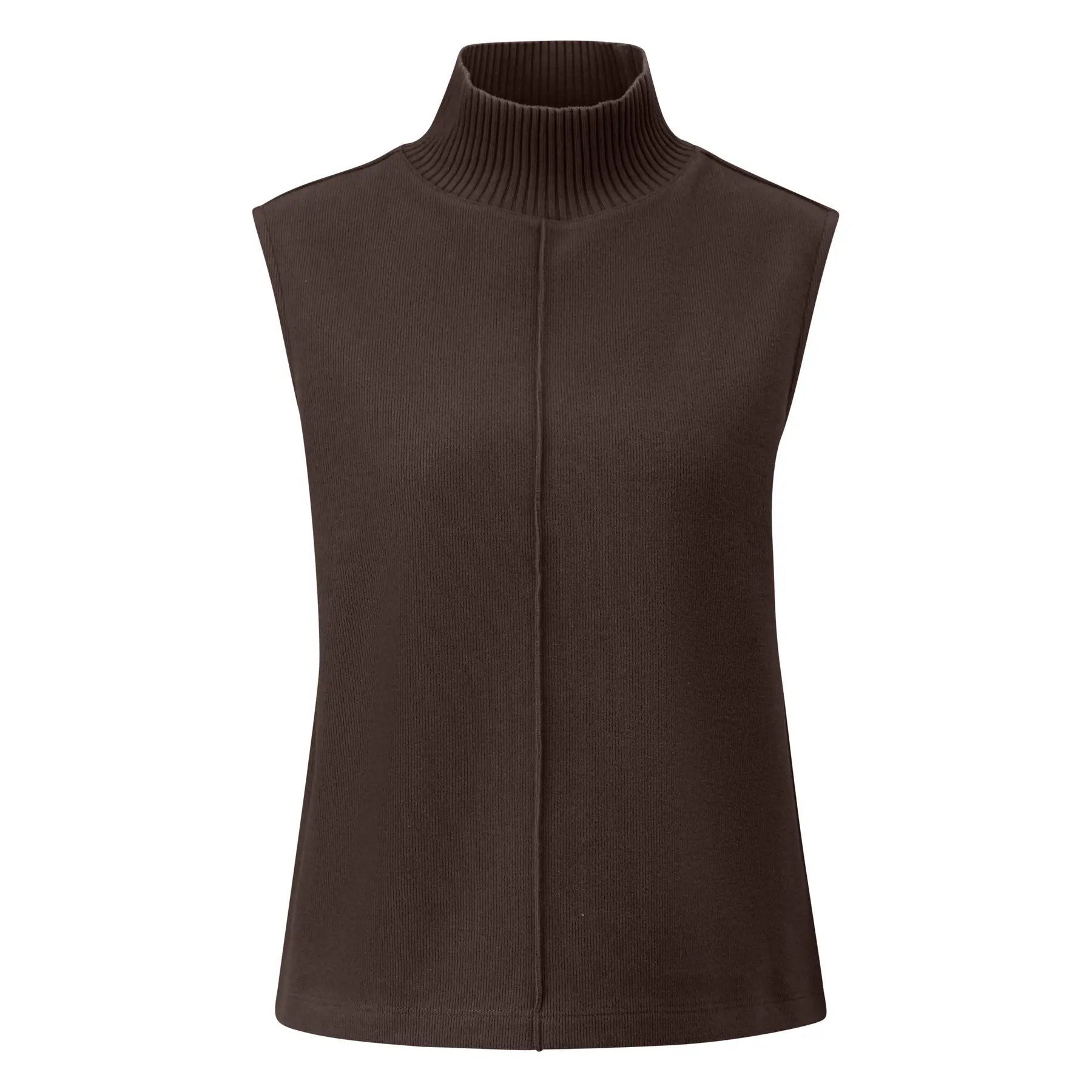 Ärmelloser Sweatshirt mit geripptem Stehkragen für Damen s.Oliver