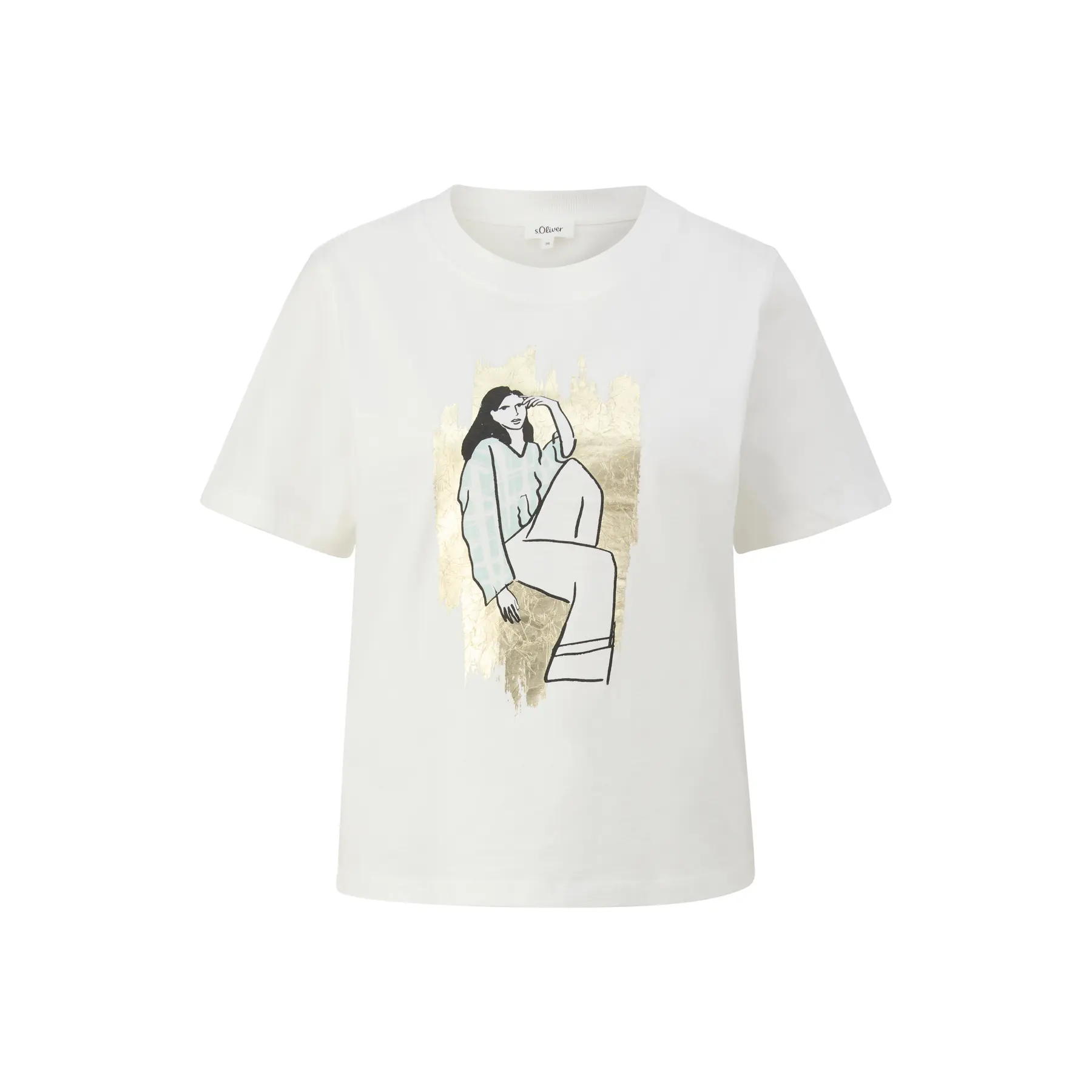 T-Shirt mit auffälligem Frontdruck für Frauen s.Oliver