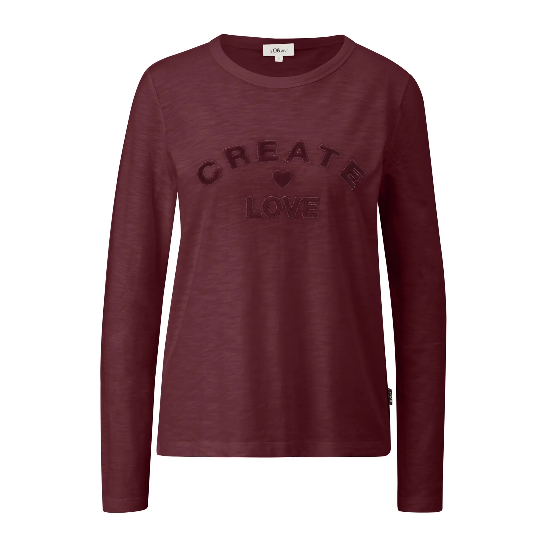 Langarmshirt mit Patches vorne für Damen s.Oliver