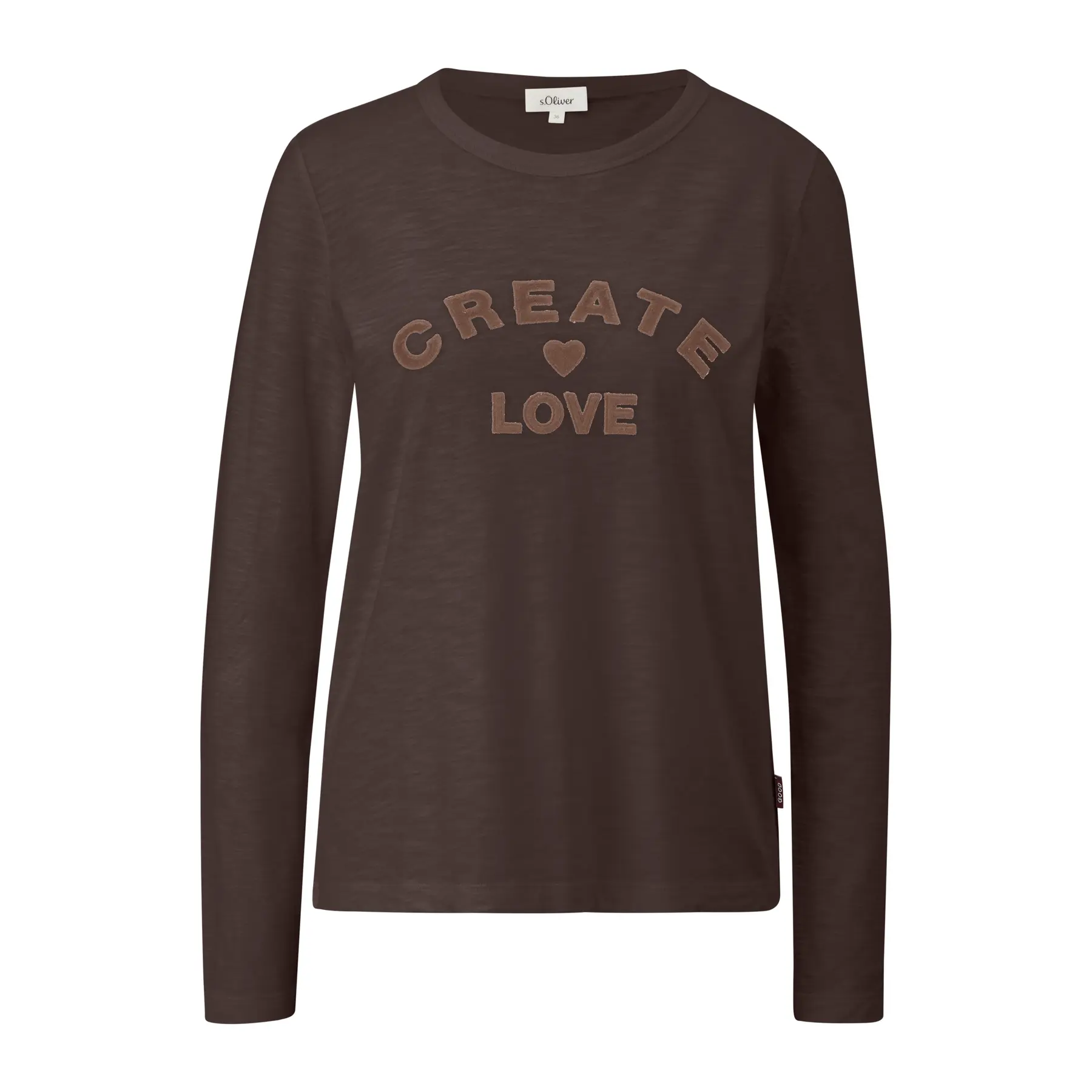 Langarmshirt mit Patches vorne für Damen s.Oliver