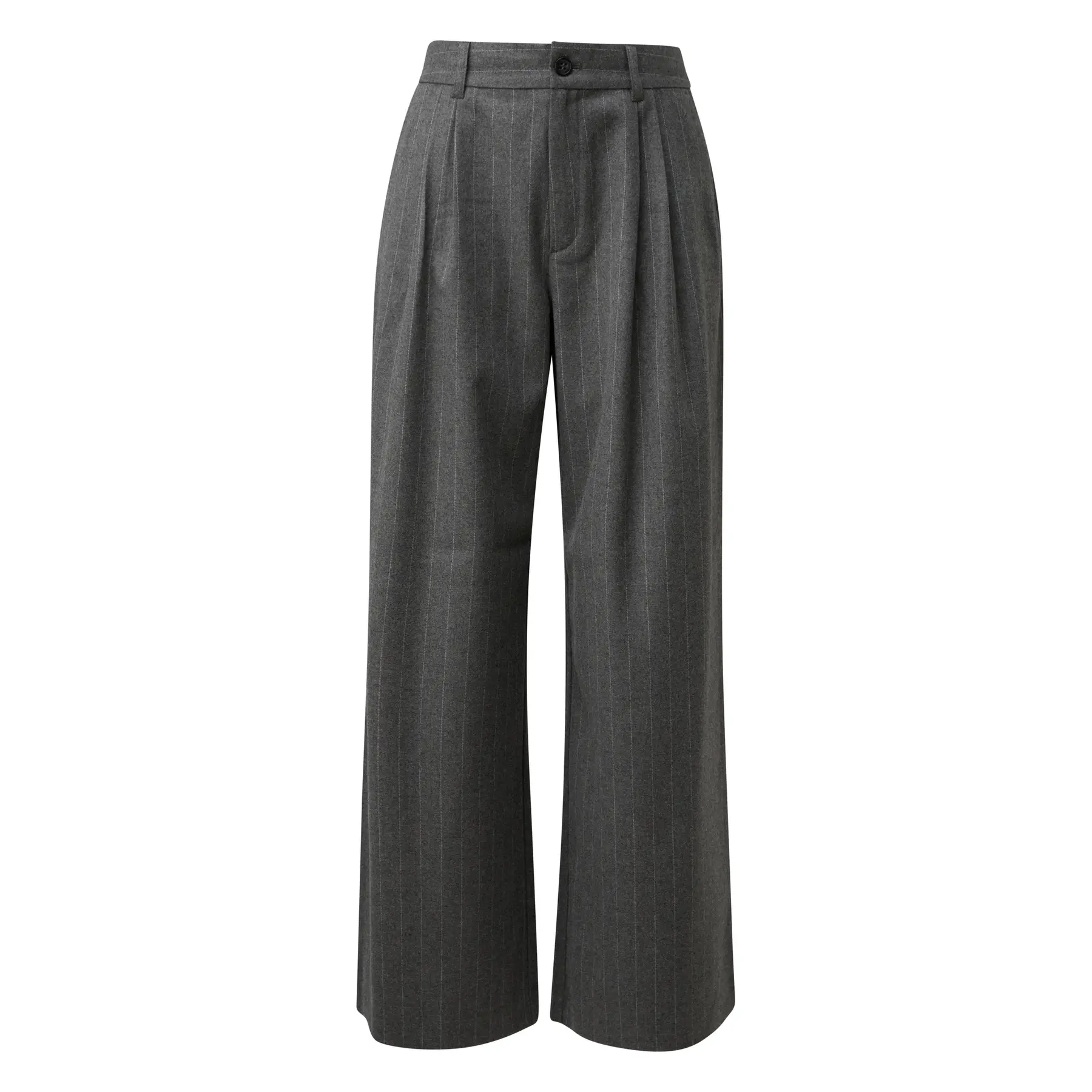 Hose mit feinen Streifen und weitem Bein für Damen s.Oliver