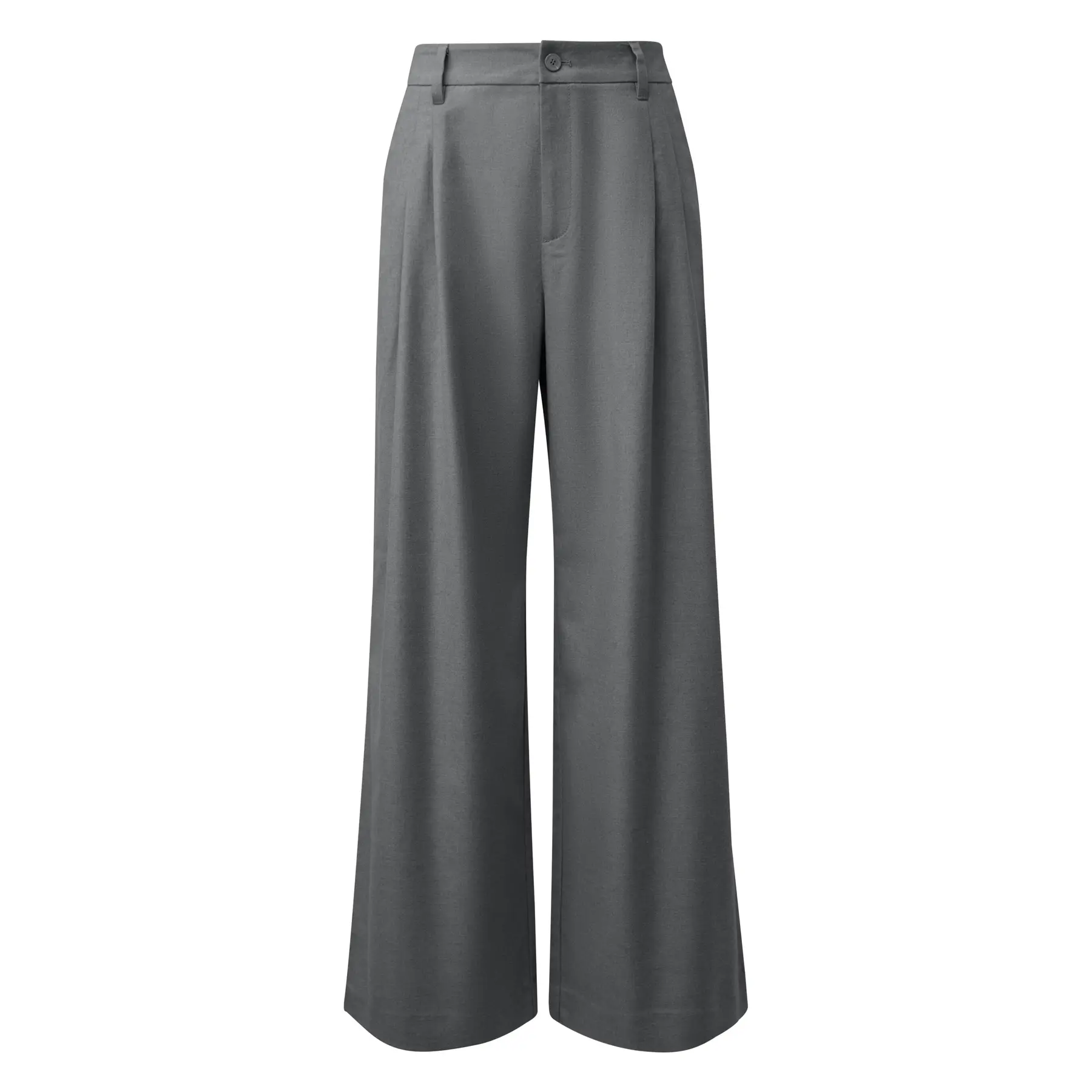 Flanell Hose mit Falten und weitem Bein für Frauen s.Oliver