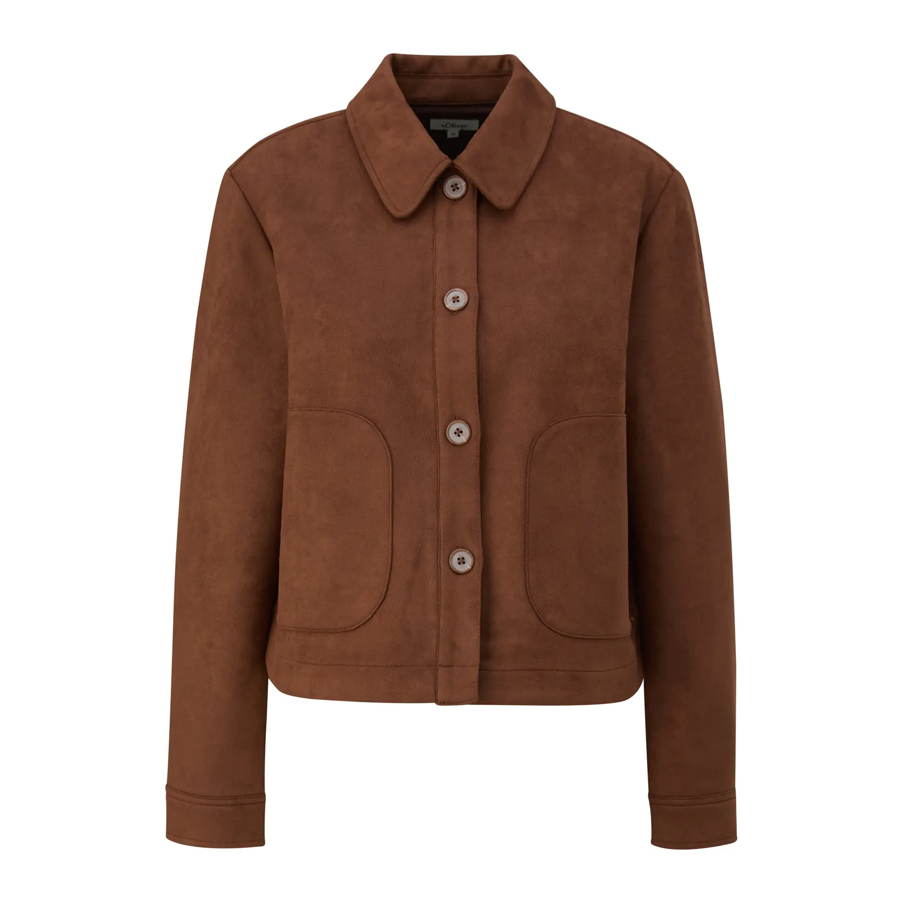 Damen Veloursoptik Weichjacke mit Peter-Pan-Kragen s.Oliver