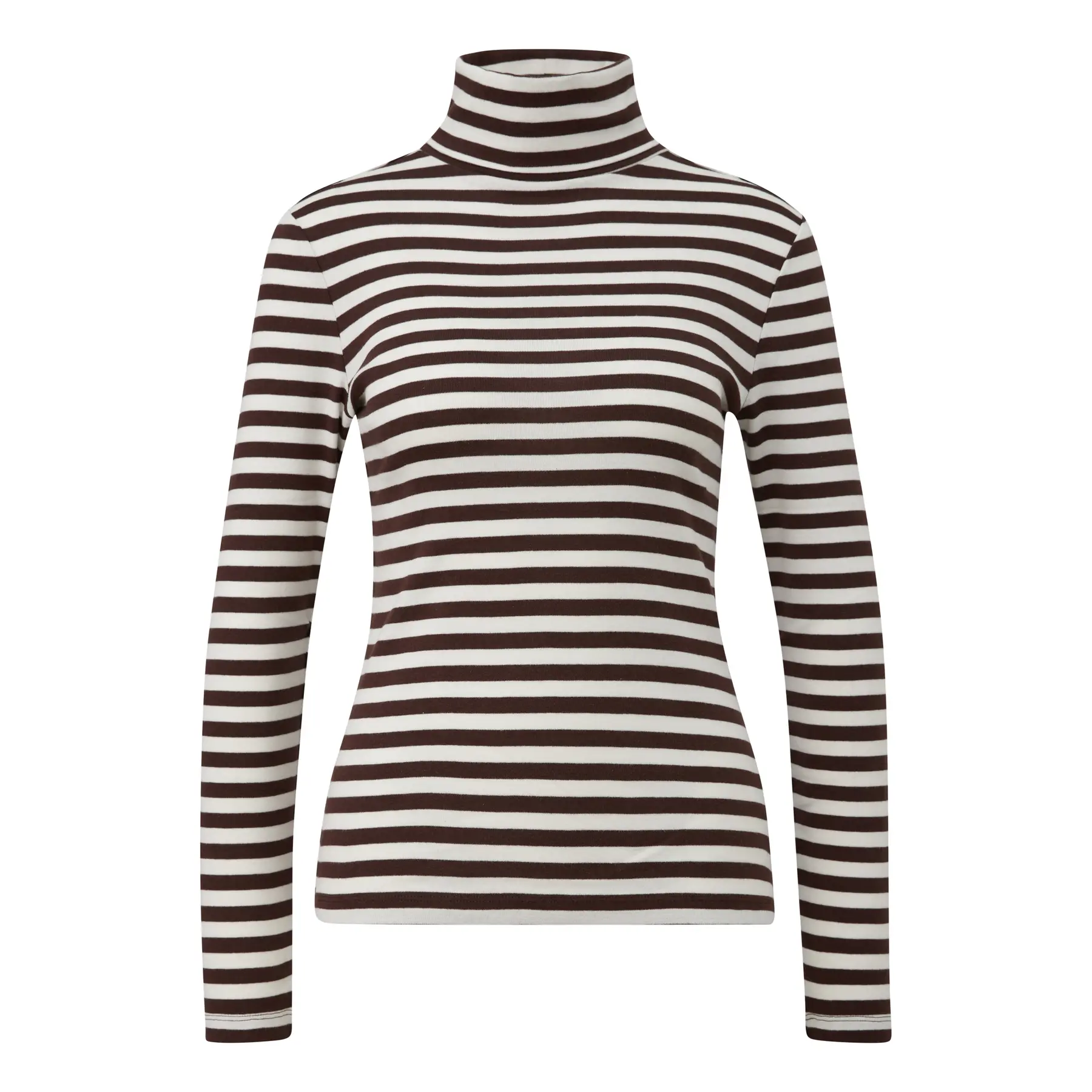 Langarm-T-Shirt mit Rollkragen und Streifenmuster Damen s.Oliver