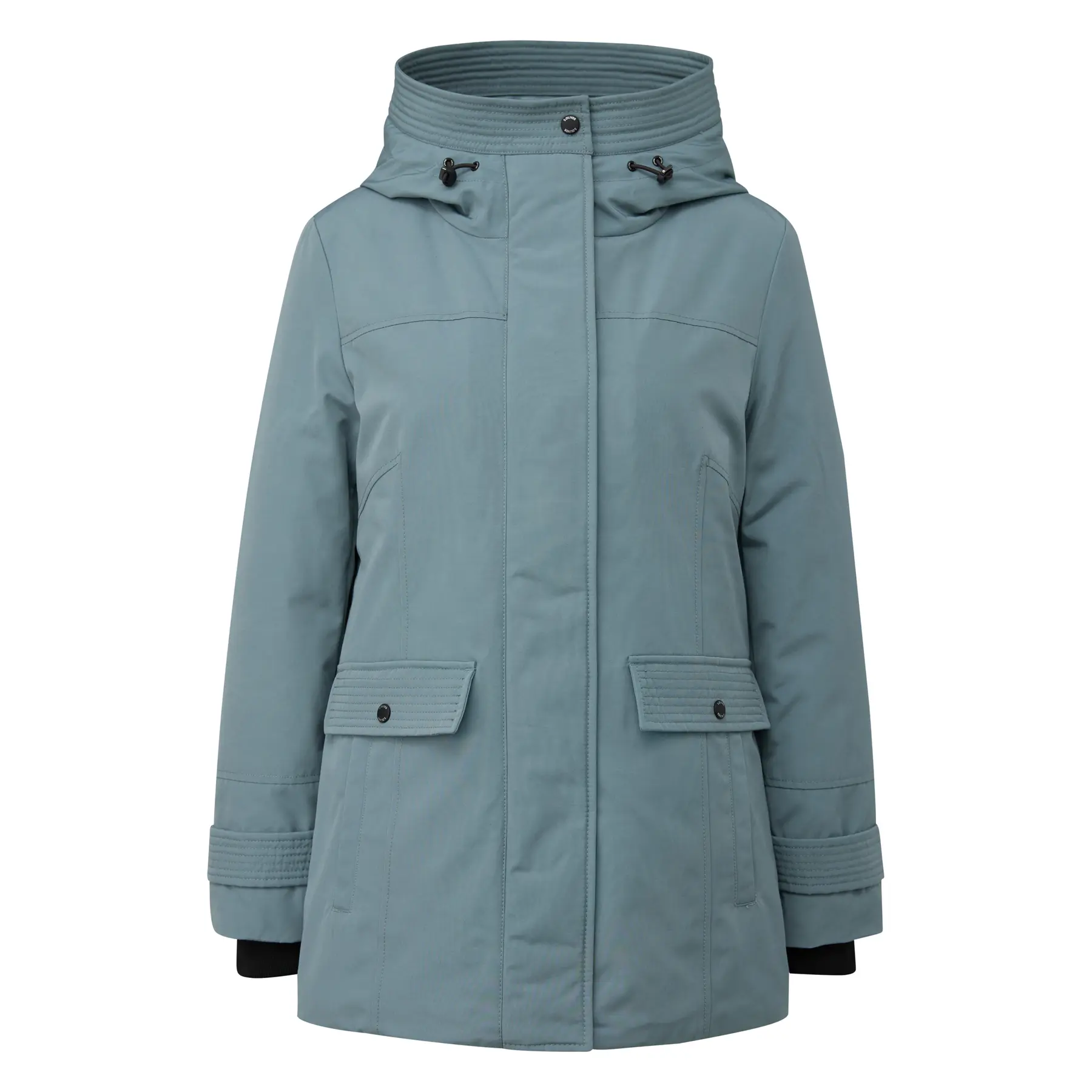 Parka Calda con Tasche Applicate Donna