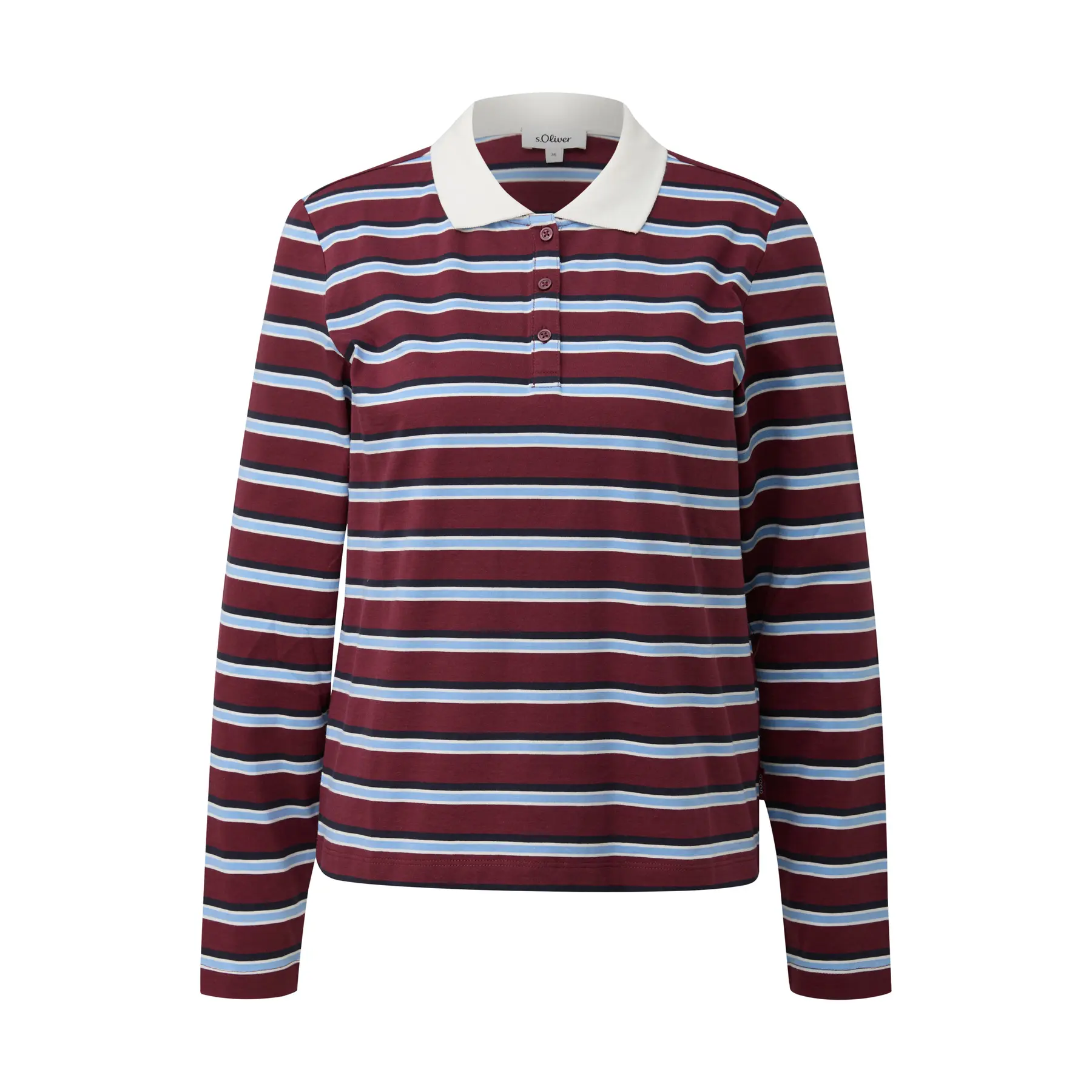 Gestreifter Langarm-Polo für Damen s.Oliver