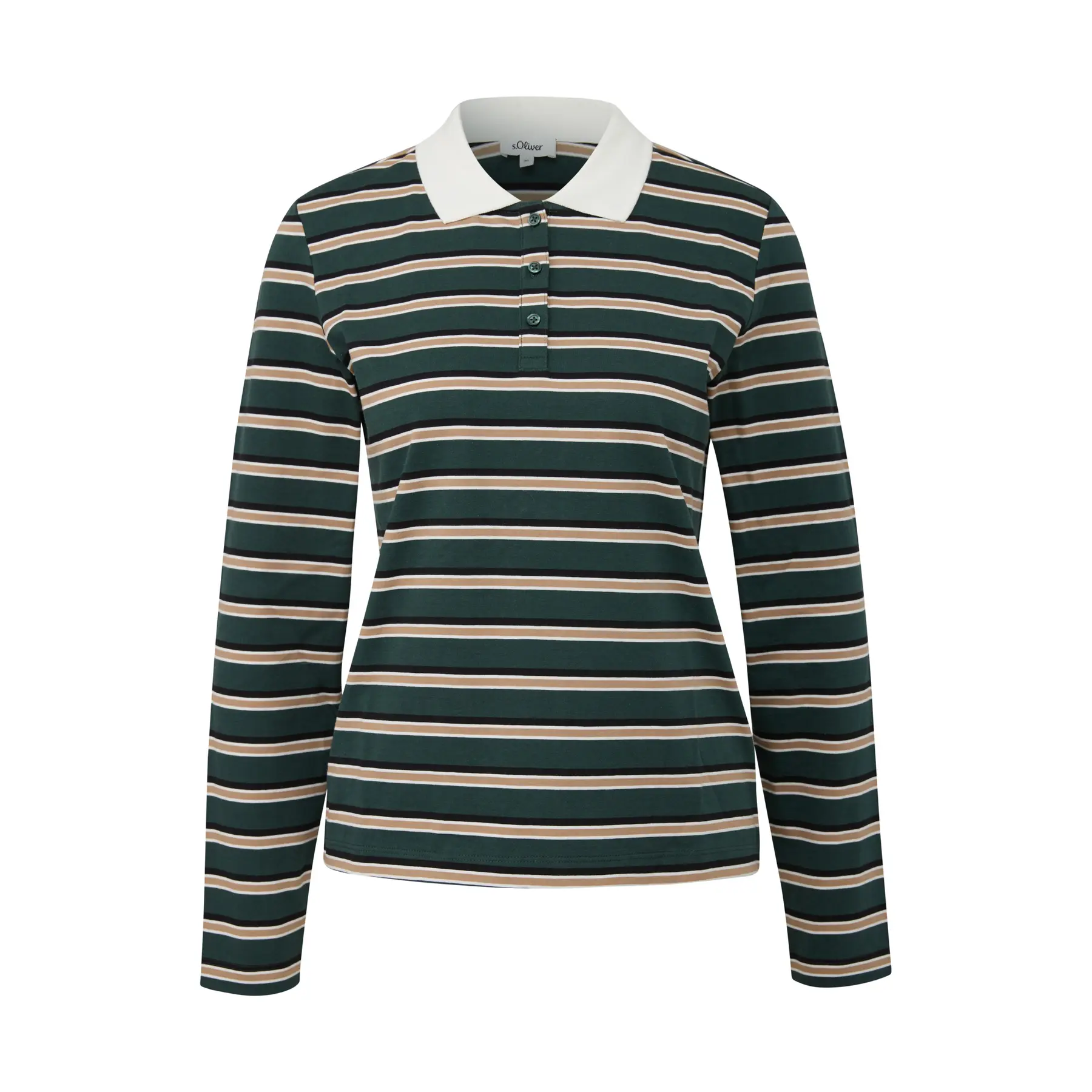 Gestreifter Langarm-Polo für Damen s.Oliver