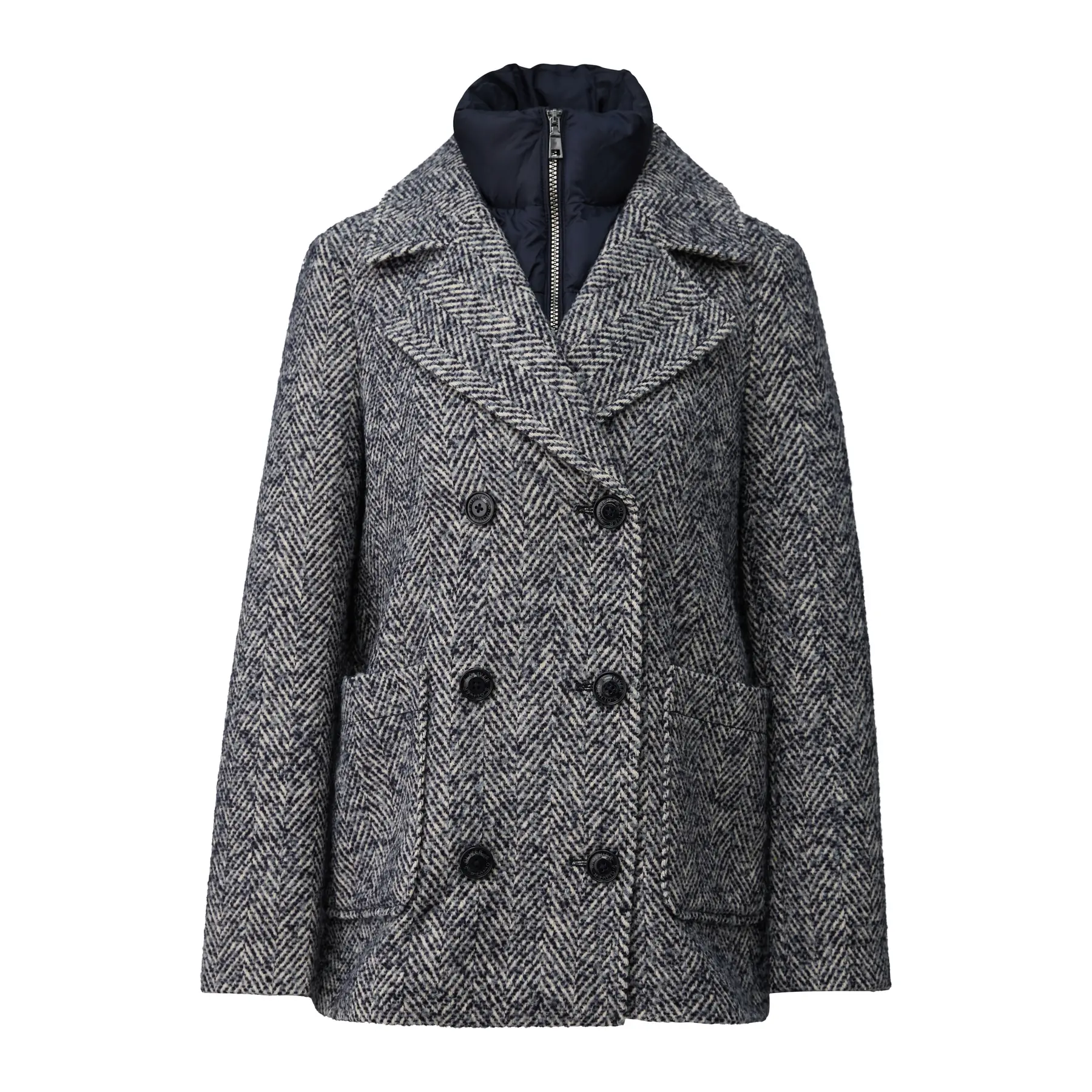 Warmes Wolljacke mit abnehmbarem Steppeinsatz für Damen s.Oliver